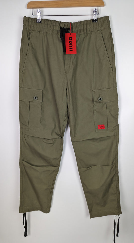 HUGO Mens Garlo 233 Cargo Trousers - Green