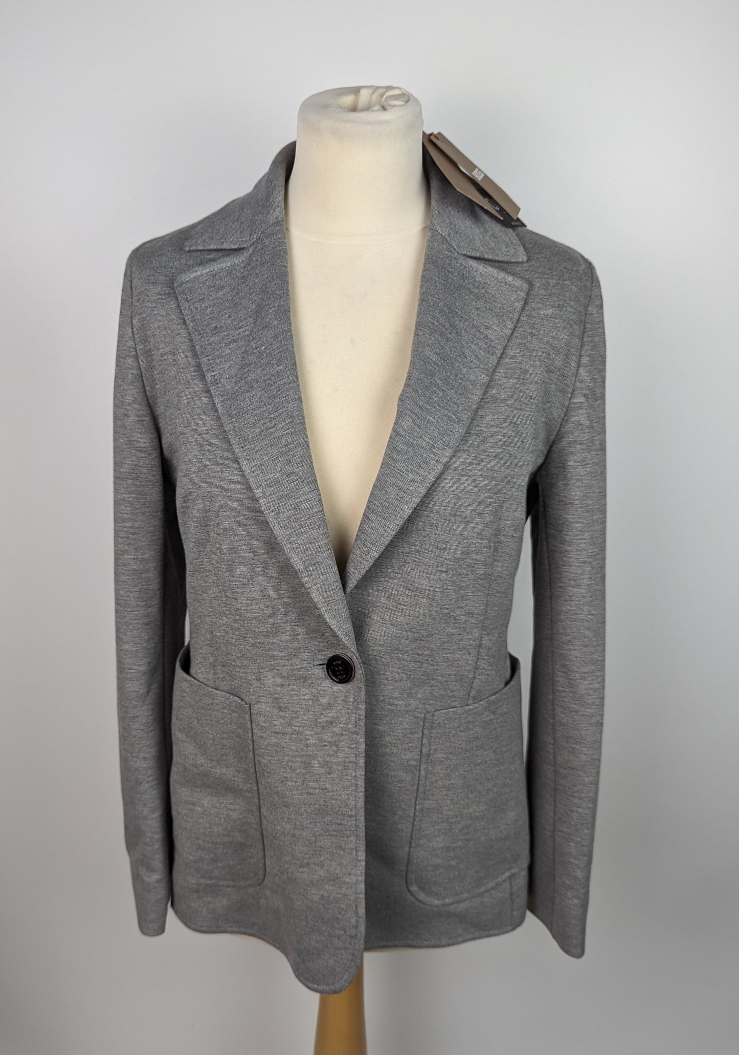 BOSS Womens Japasa Knit Blazer Jacket - Grey