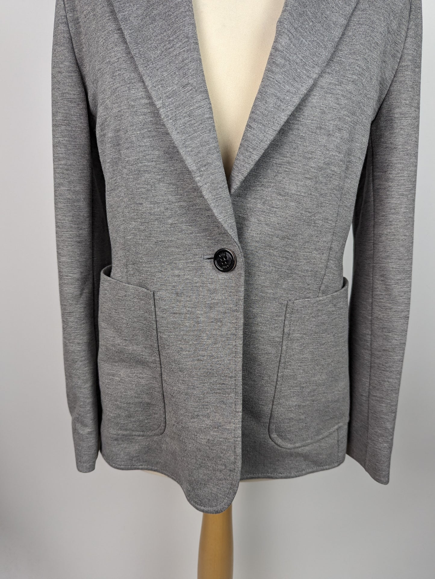 BOSS Womens Japasa Knit Blazer Jacket - Grey