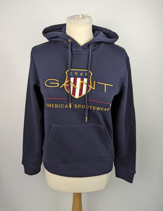 GANT Womens Archive Shield Hoodie - Navy Blue