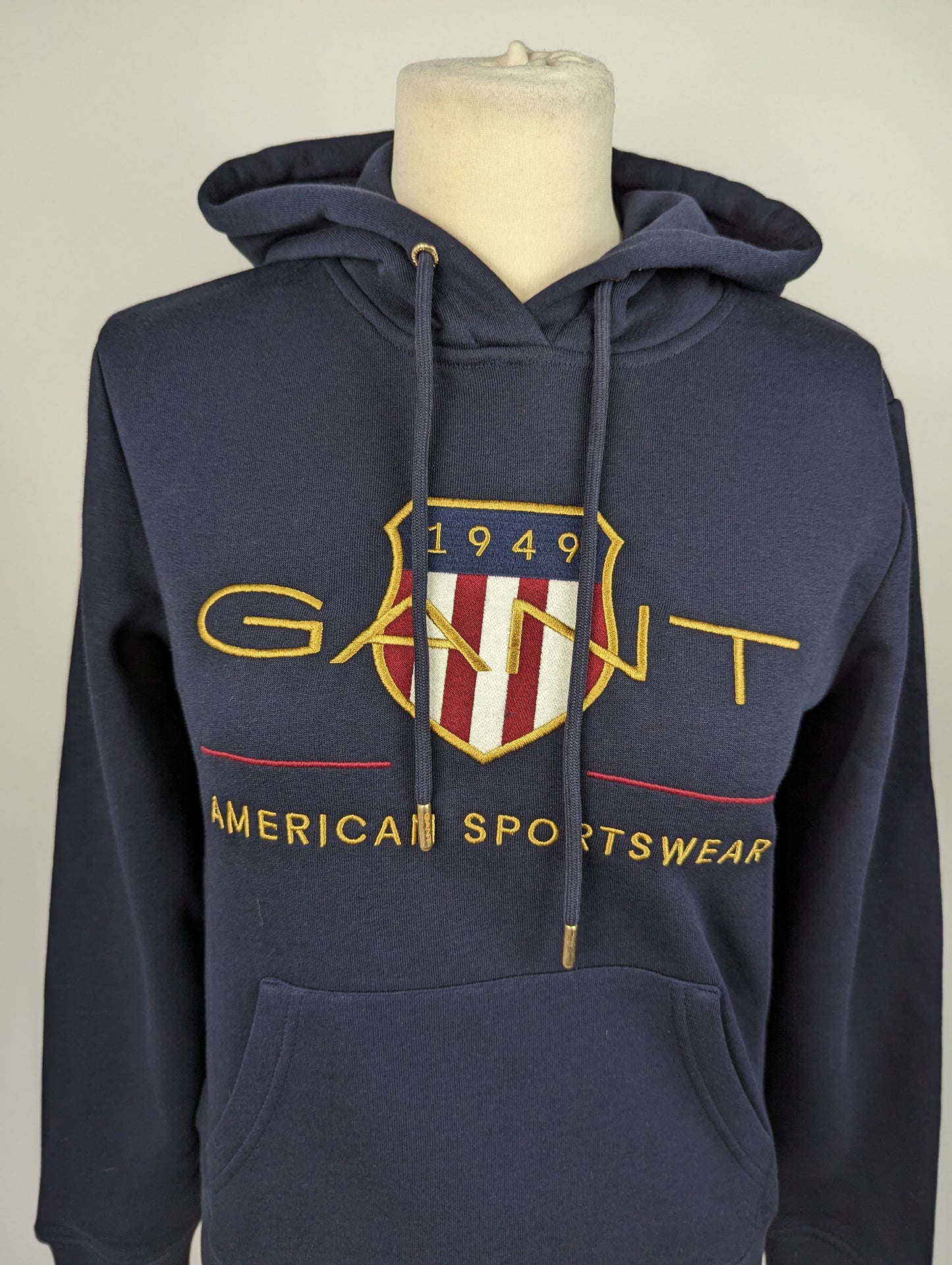 GANT Womens Archive Shield Hoodie - Navy Blue