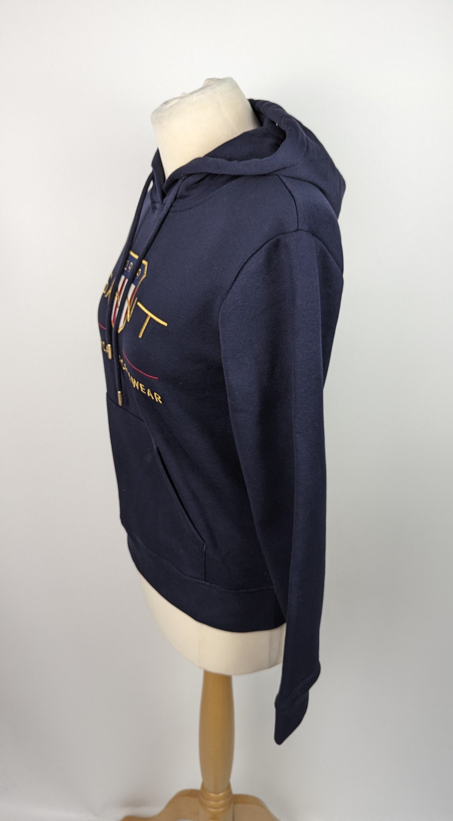 GANT Womens Archive Shield Hoodie - Navy Blue