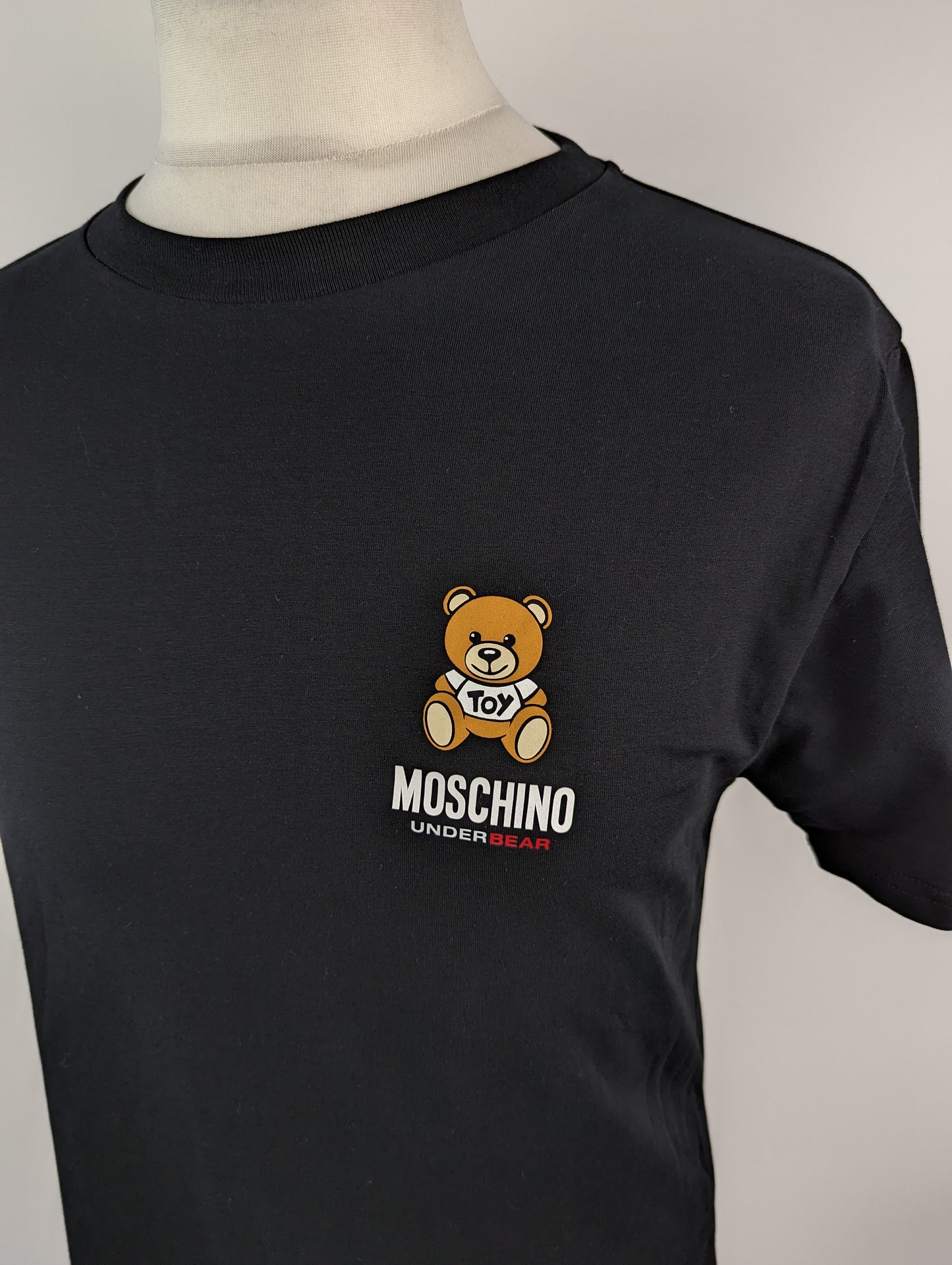 MOSCHINO Mens Small Bear T Shirt - Black