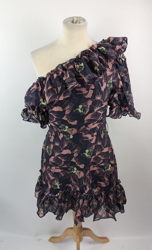 TED BAKER Womens Hazpin Dress - Navy Floral