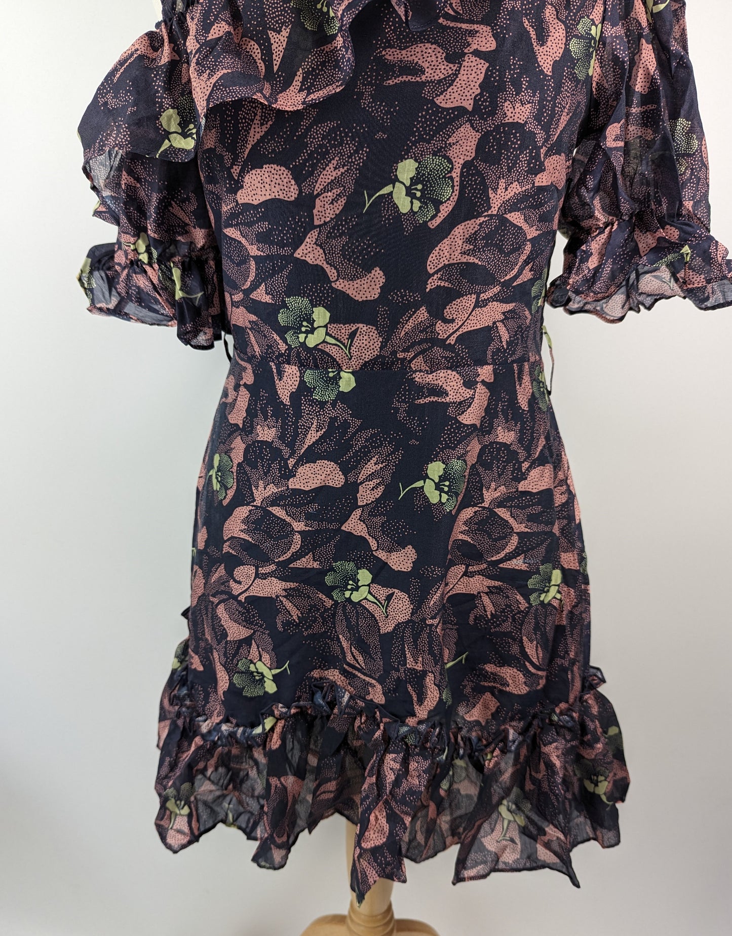 TED BAKER Womens Hazpin Dress - Navy Floral