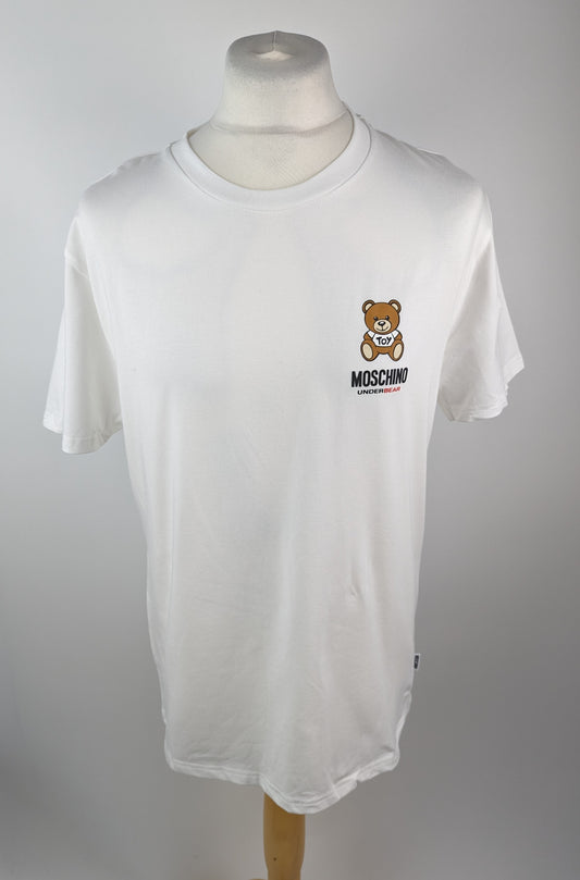 MOSCHINO Mens Small Bear T Shirt - White