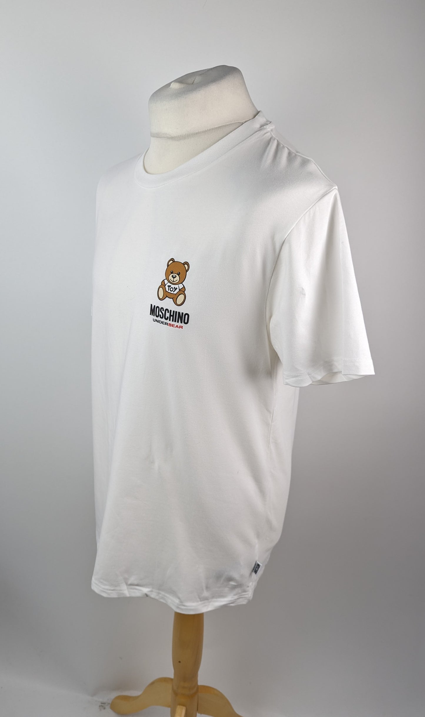 MOSCHINO Mens Small Bear T Shirt - White