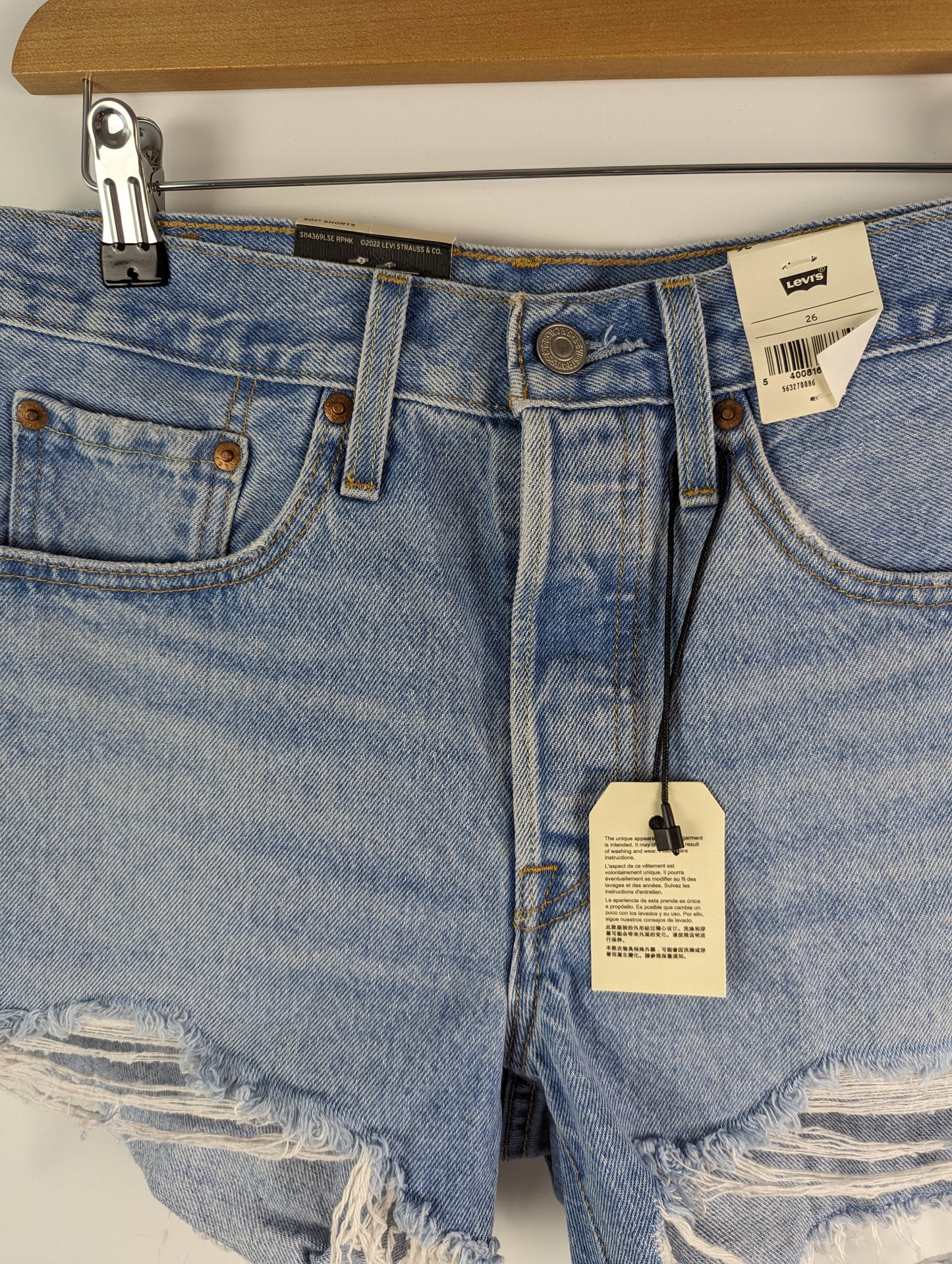 LEVIS 501 Womens Original Shorts - Blue