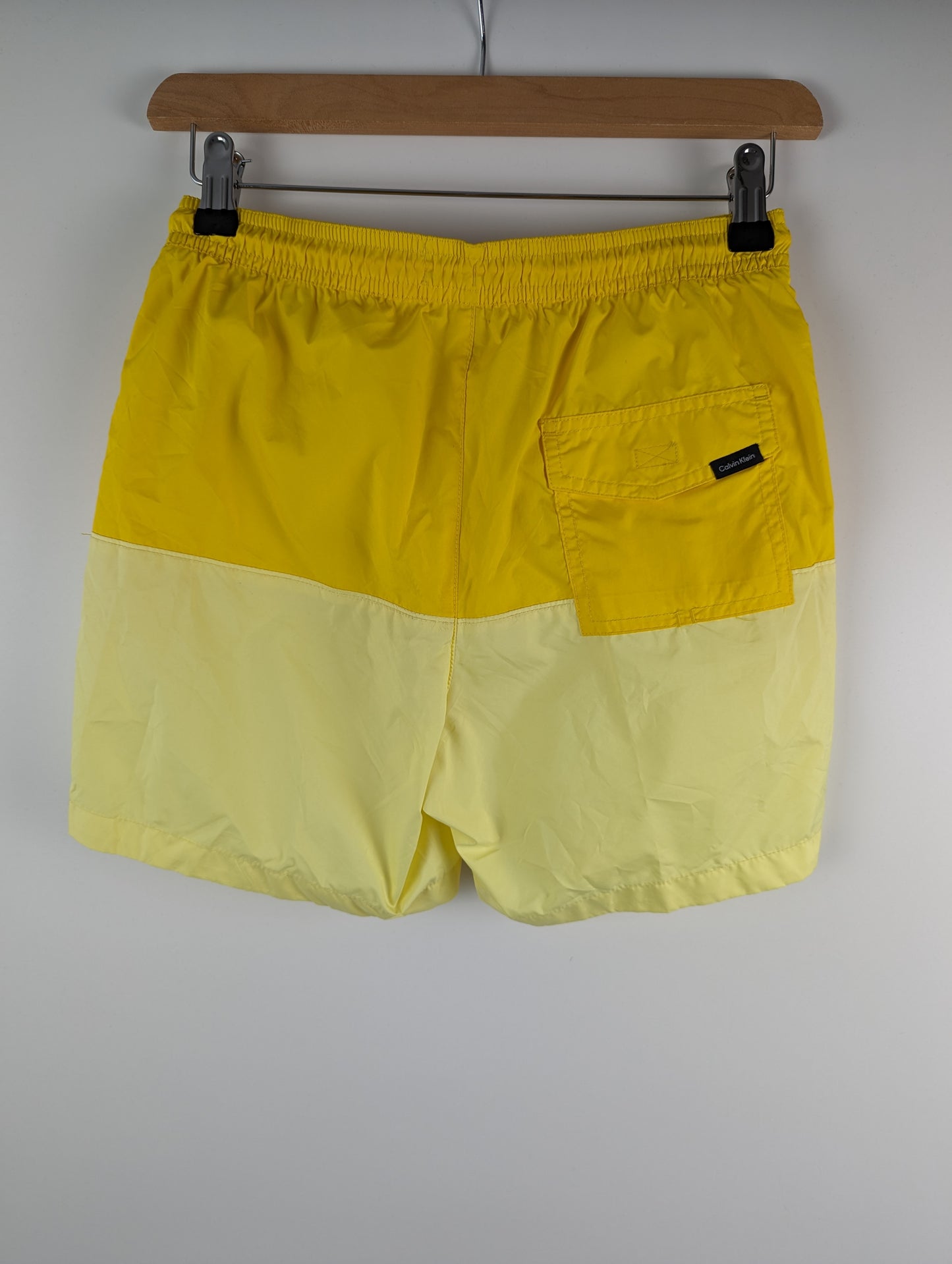 Calvin Klein Colour Block Swim Shorts Junior Boys - Yellow