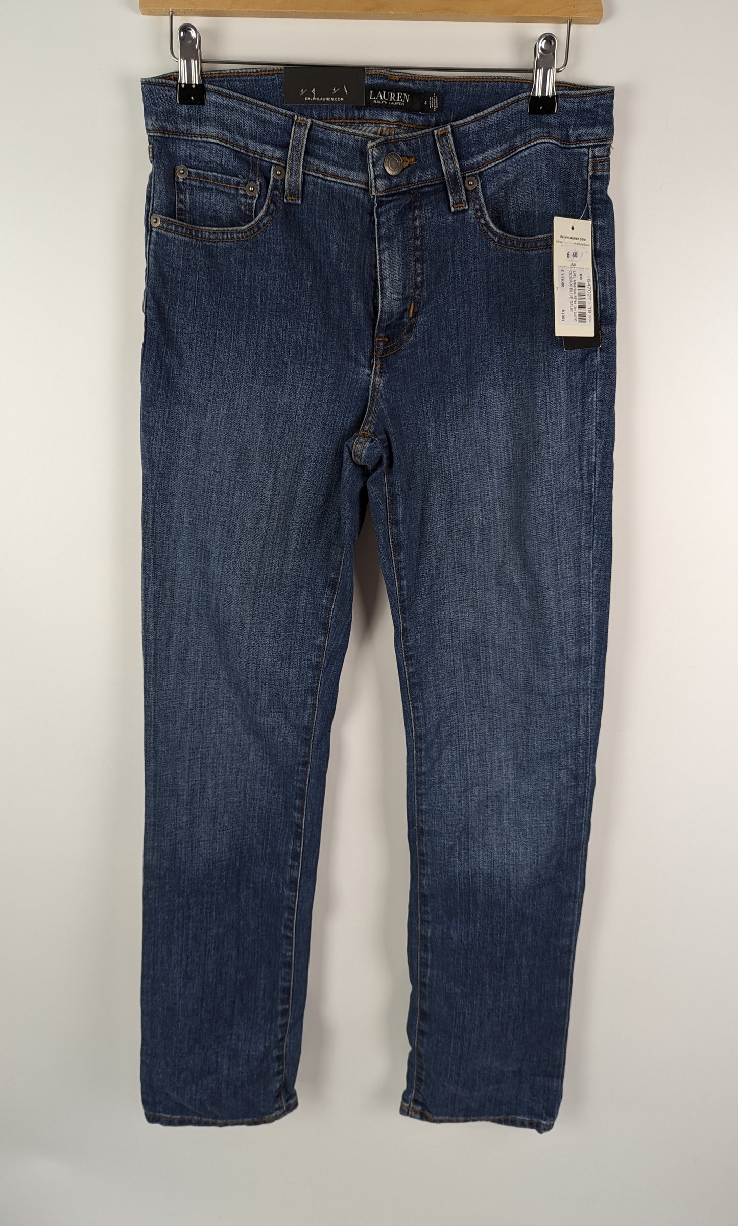 LAUREN BY RALPH LAUREN Midrise 5 Pocket Jeans - Blue