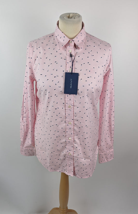 GANT Lure Print Stretch Oxford Shirt - Pink