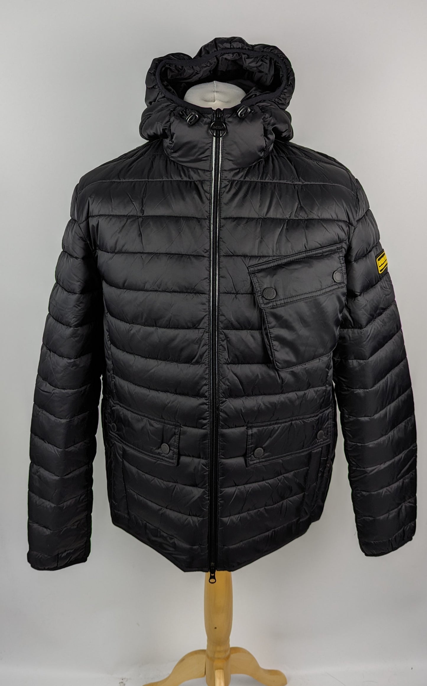 BARBOUR INTERNATIONAL Racer Ouston Hooded Quilted Jacket - Black