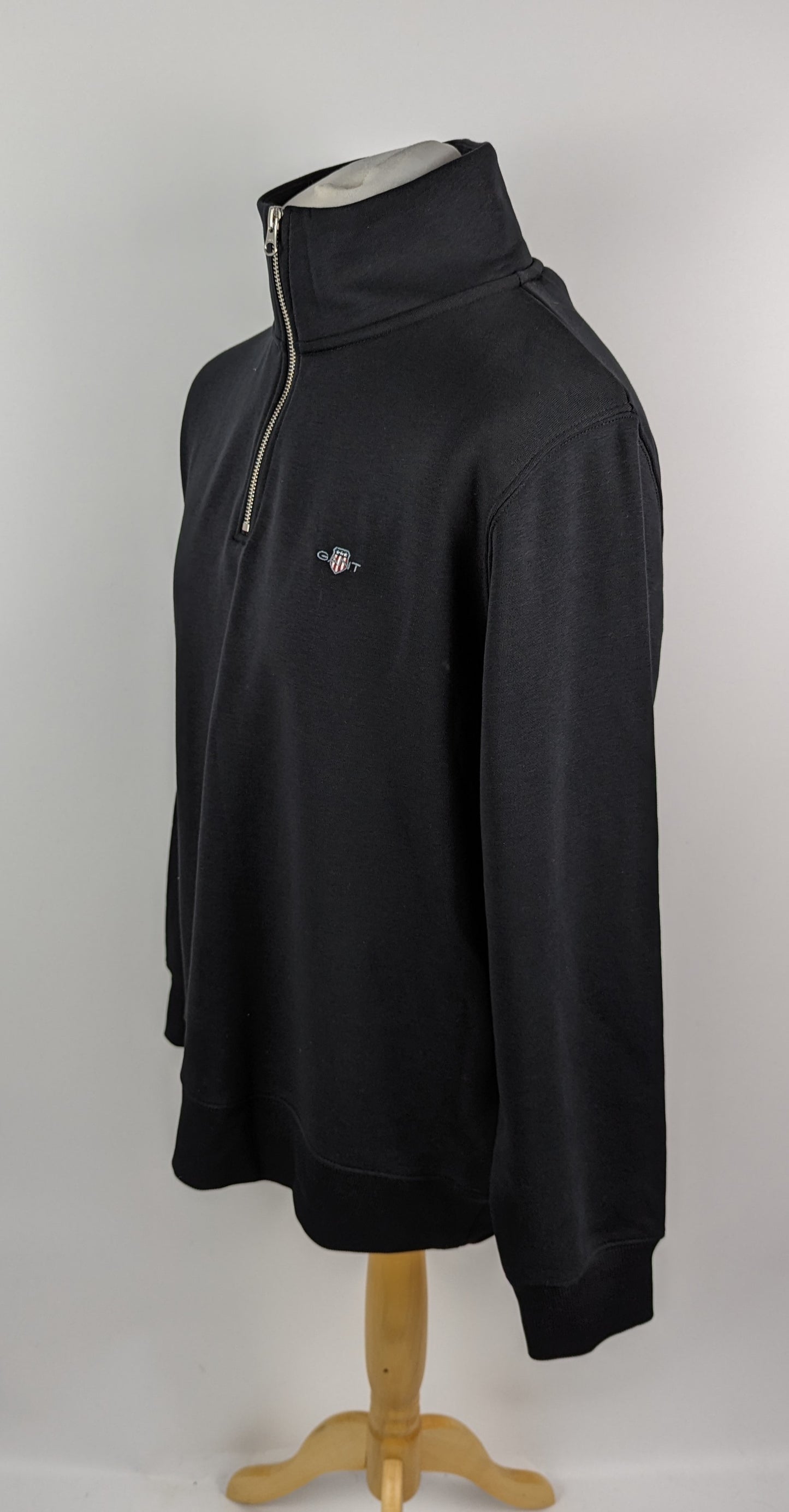 GANT Mens Shield Half-Zip Jumper - Black