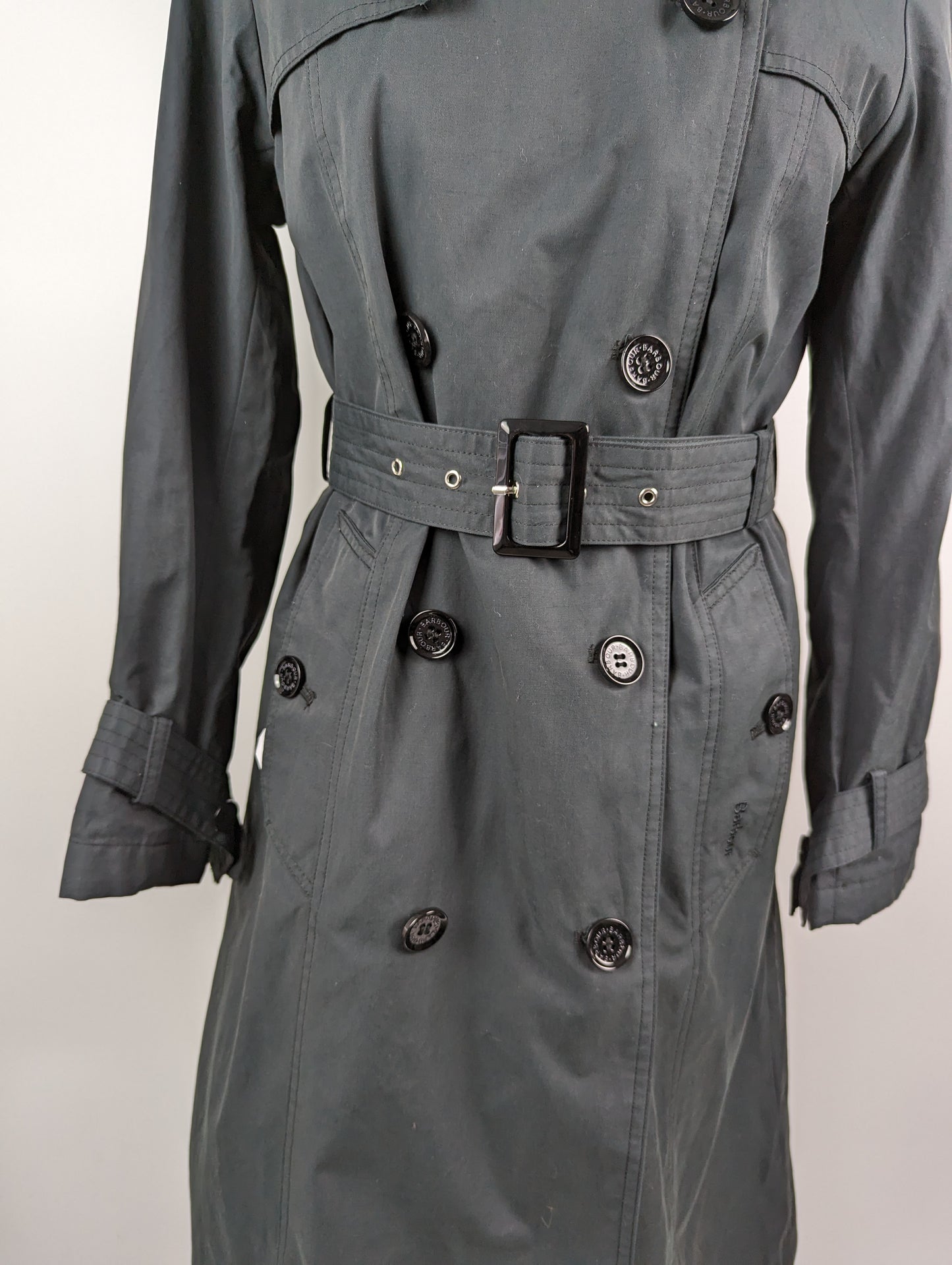 BARBOUR Beal Ladies Showerproof Trench Coat - Black