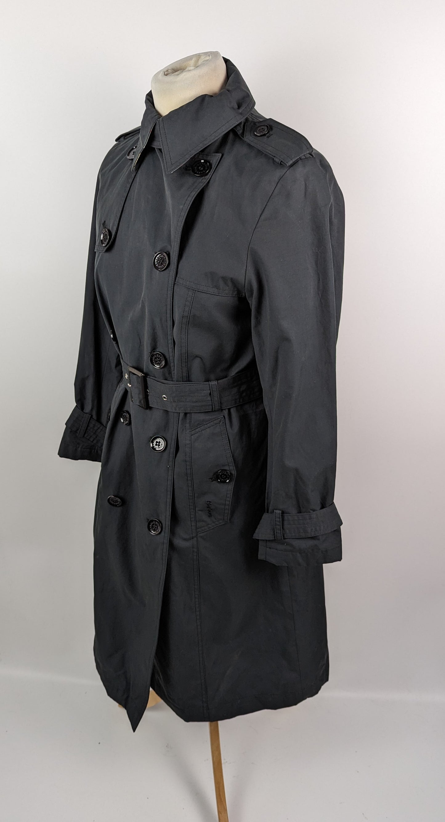 BARBOUR Beal Ladies Showerproof Trench Coat - Black