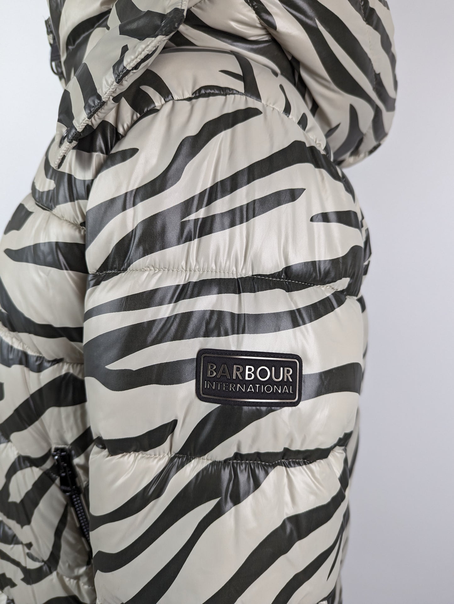 BARBOUR INTERNATIONAL Printed Chicago Quilted Jacket - Envy Zebra