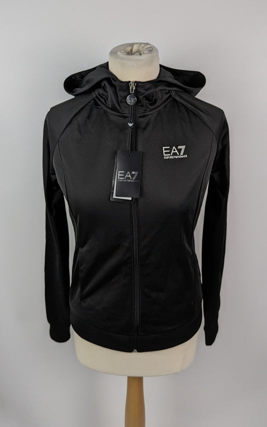 Emporio Armani EA7 Logo Poly Hooded Jacket - Black