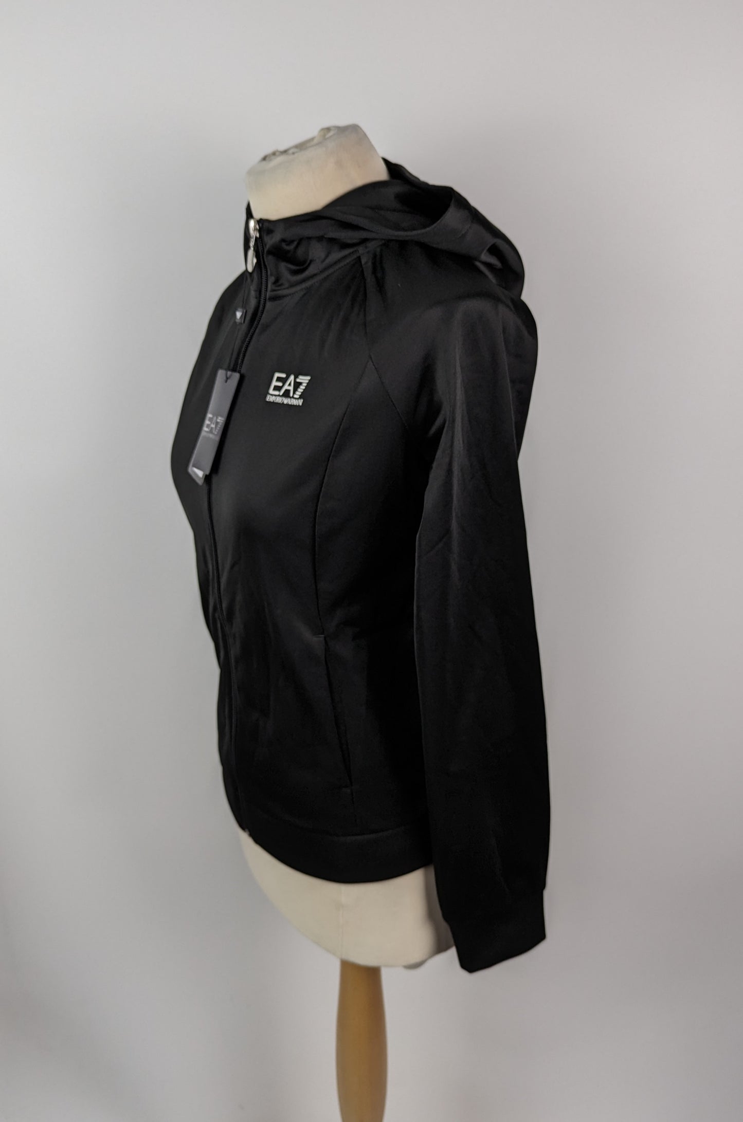 Emporio Armani EA7 Logo Poly Hooded Jacket - Black