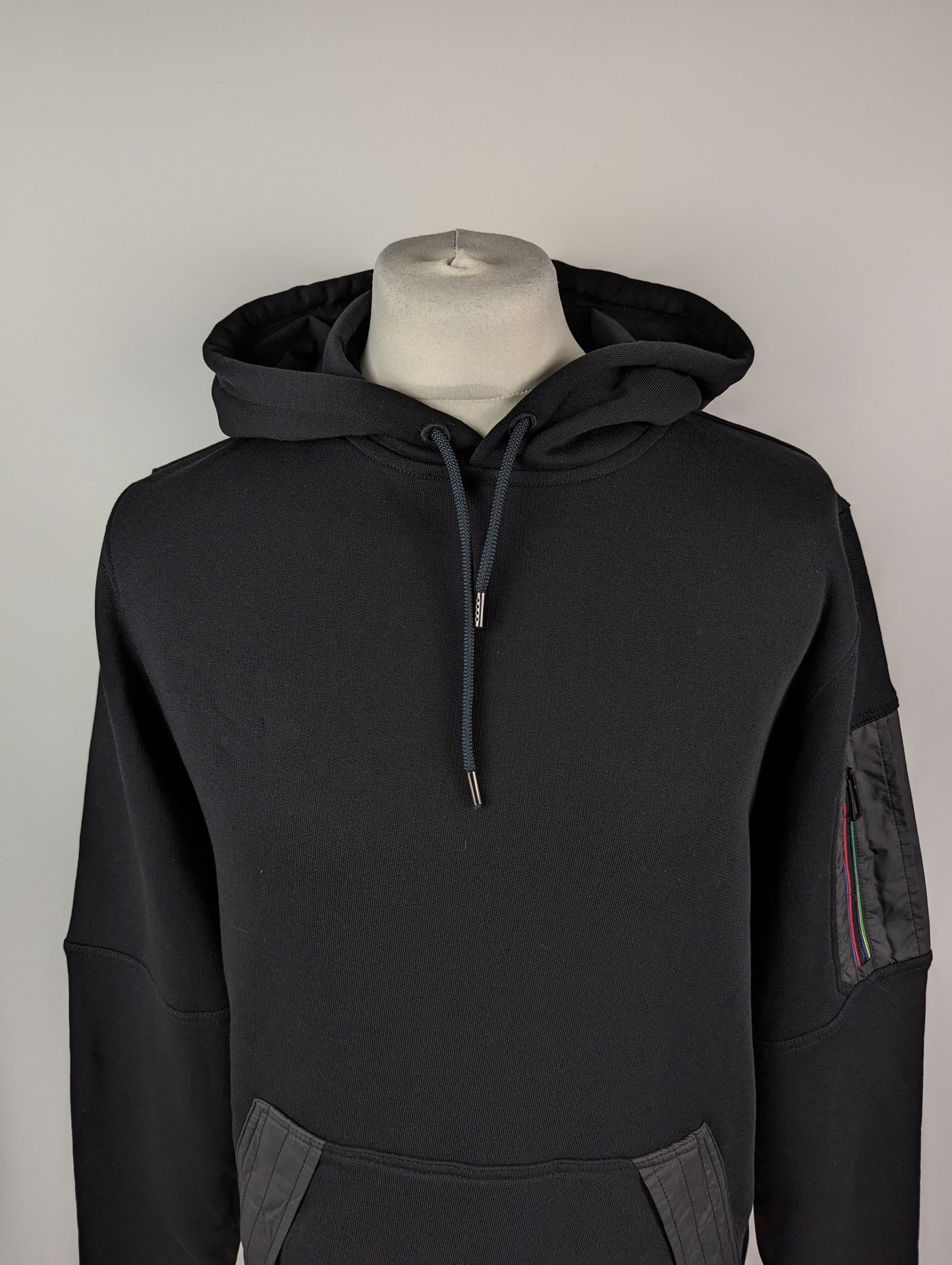 PS PAUL SMITH Mens Colour Stripe Hoodie - Black