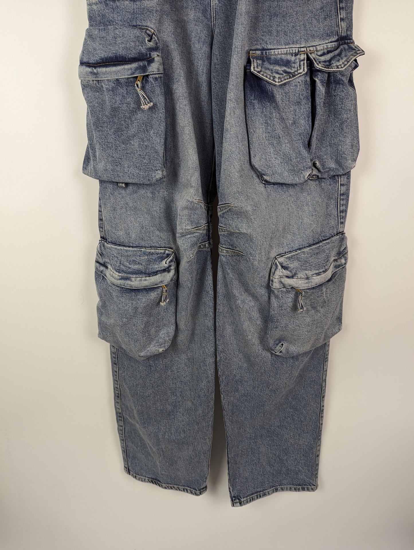 GOOD AMERICAN Good Denim Cargo Jeans - Blue