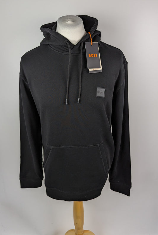 BOSS Wetalk Logo Patch Hoodie - Black