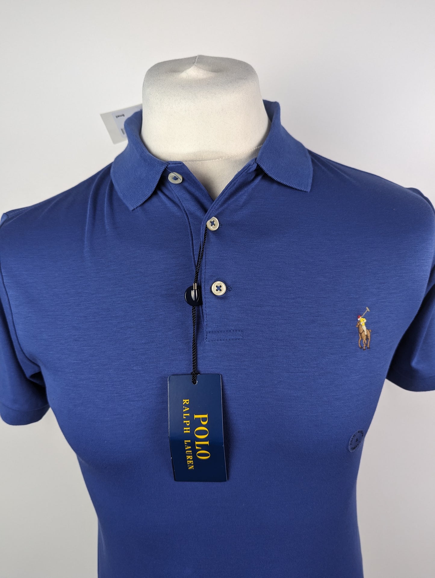 Polo Ralph Lauren Slim Pima Cotton Polo Shit - Royal Navy