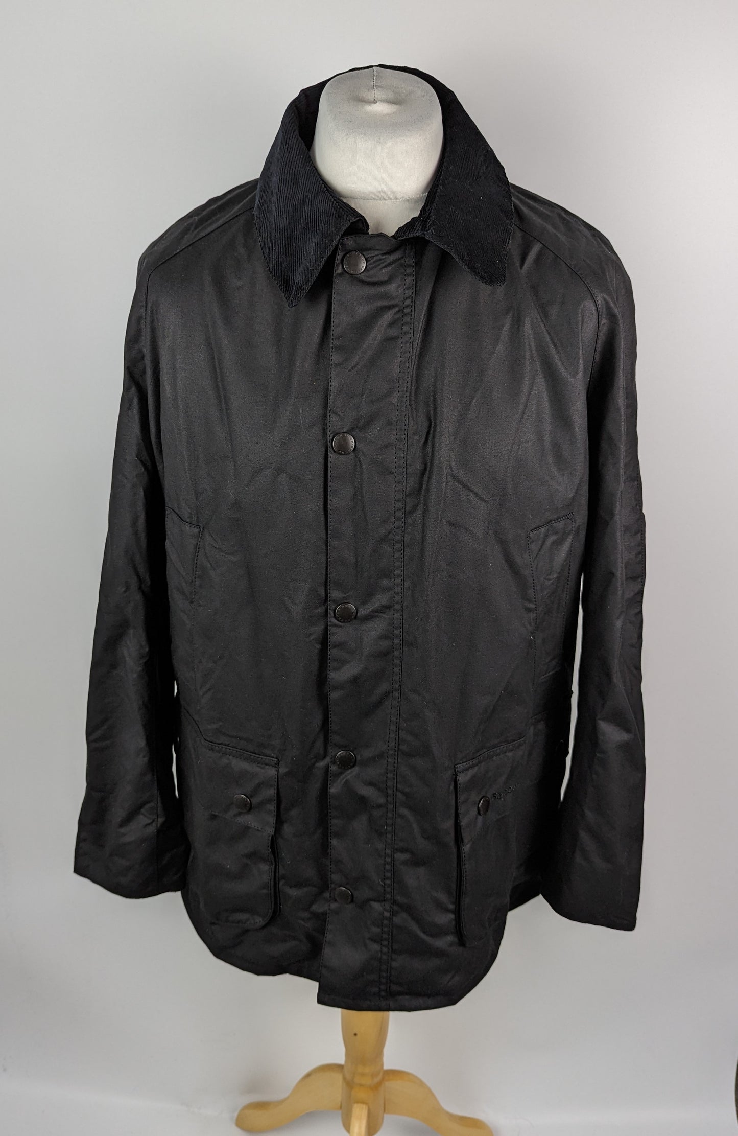 BARBOUR Mens Ashby Wax Jacket - Jet Black