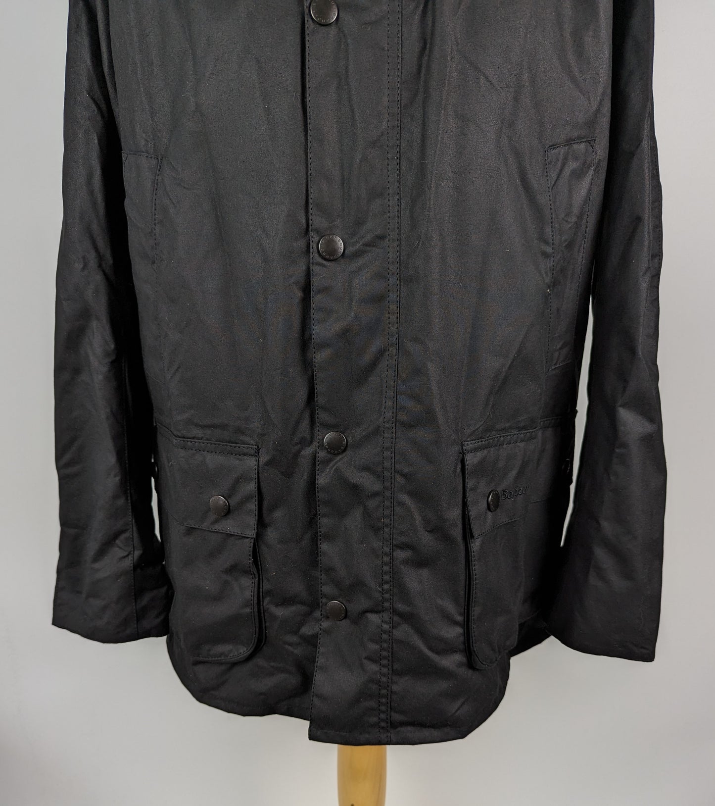 BARBOUR Mens Ashby Wax Jacket - Jet Black