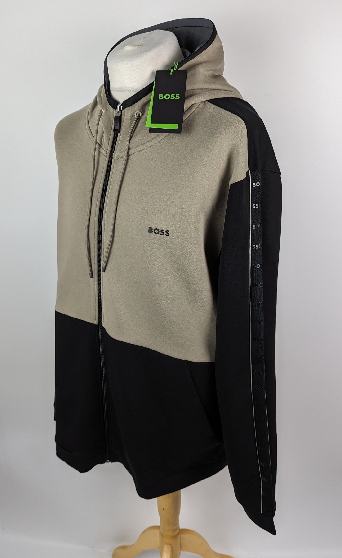 BOSS Mens Saggy 1 Hoodie - Black / Beige