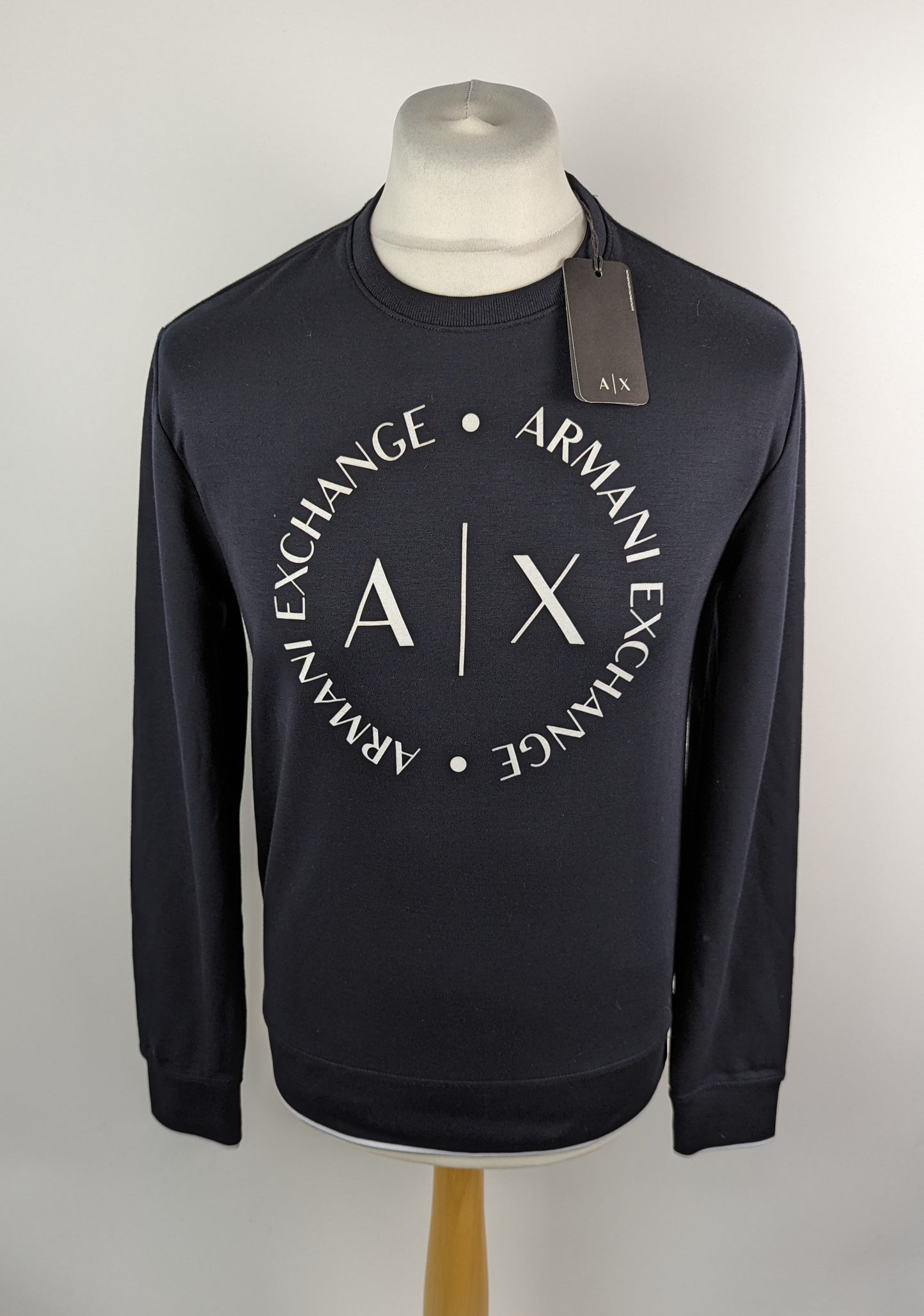 Armani Exchange Men's Logo Circle Jumper - Navy