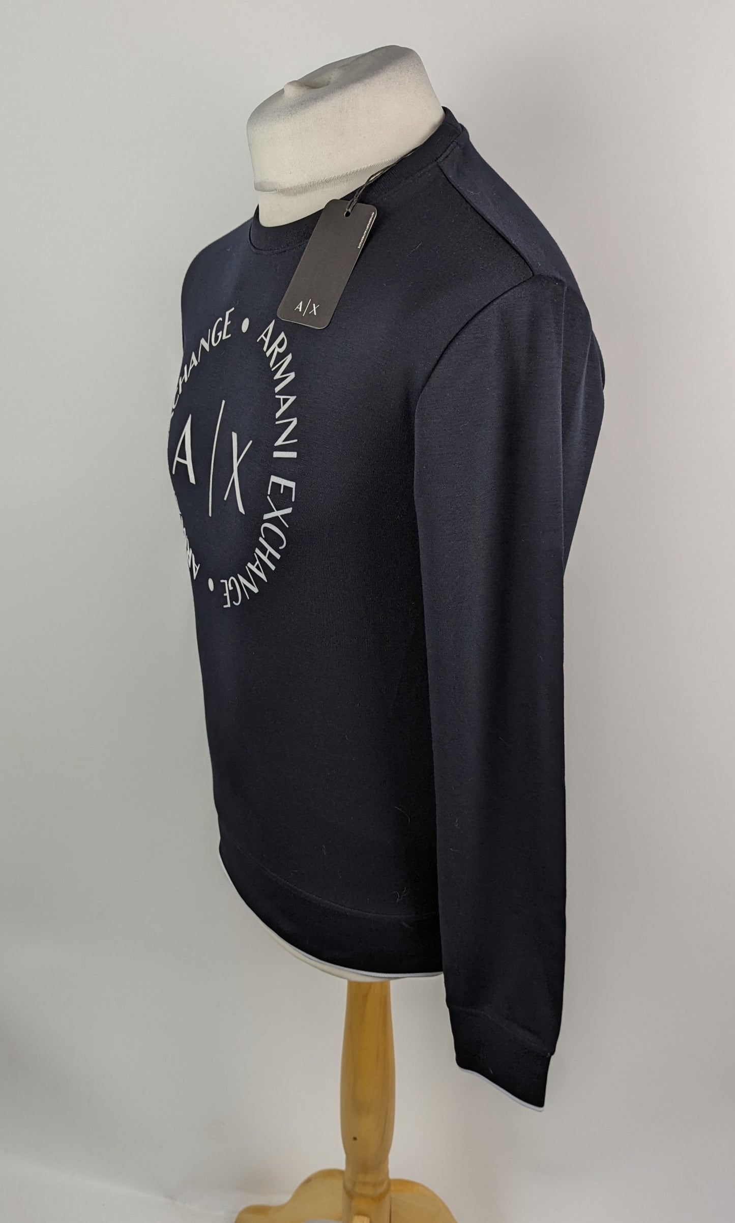 Armani Exchange Men's Logo Circle Jumper - Navy