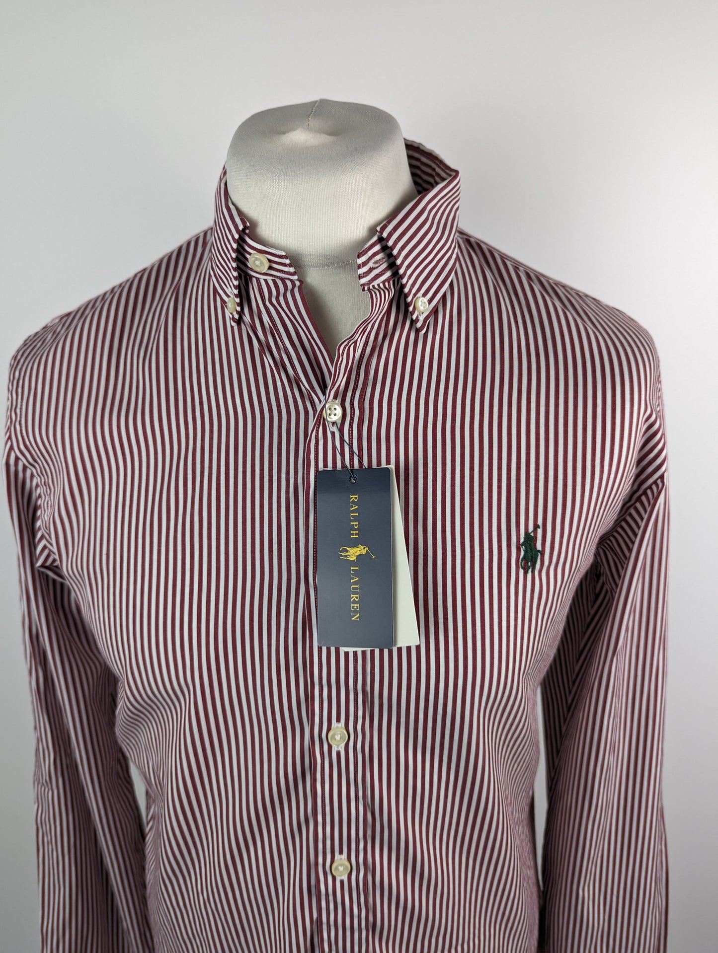 Polo Ralph Lauren Striped Long-Sleeved Shirt - Red