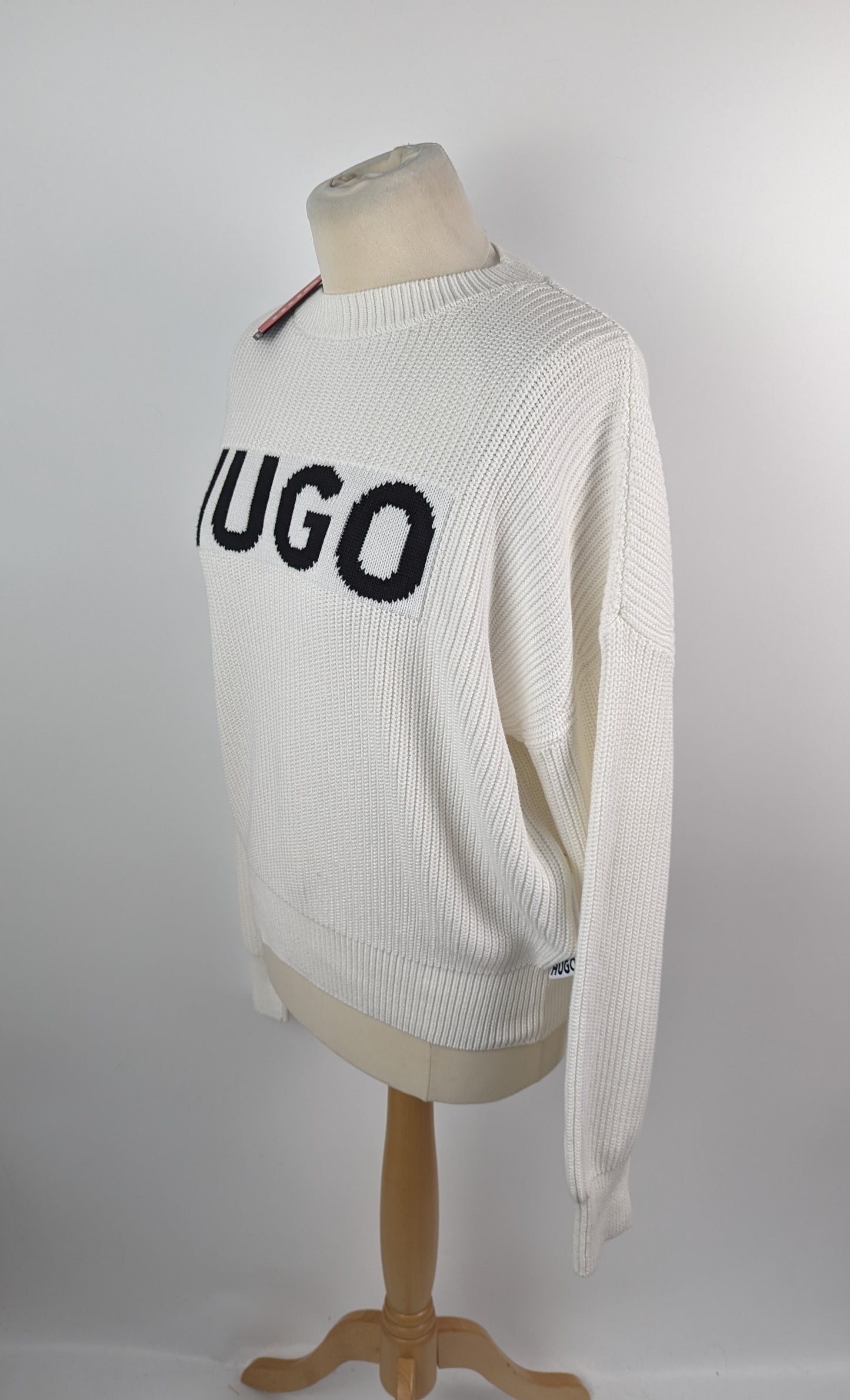 HUGO Women's Slogin Knitted Jumper - White