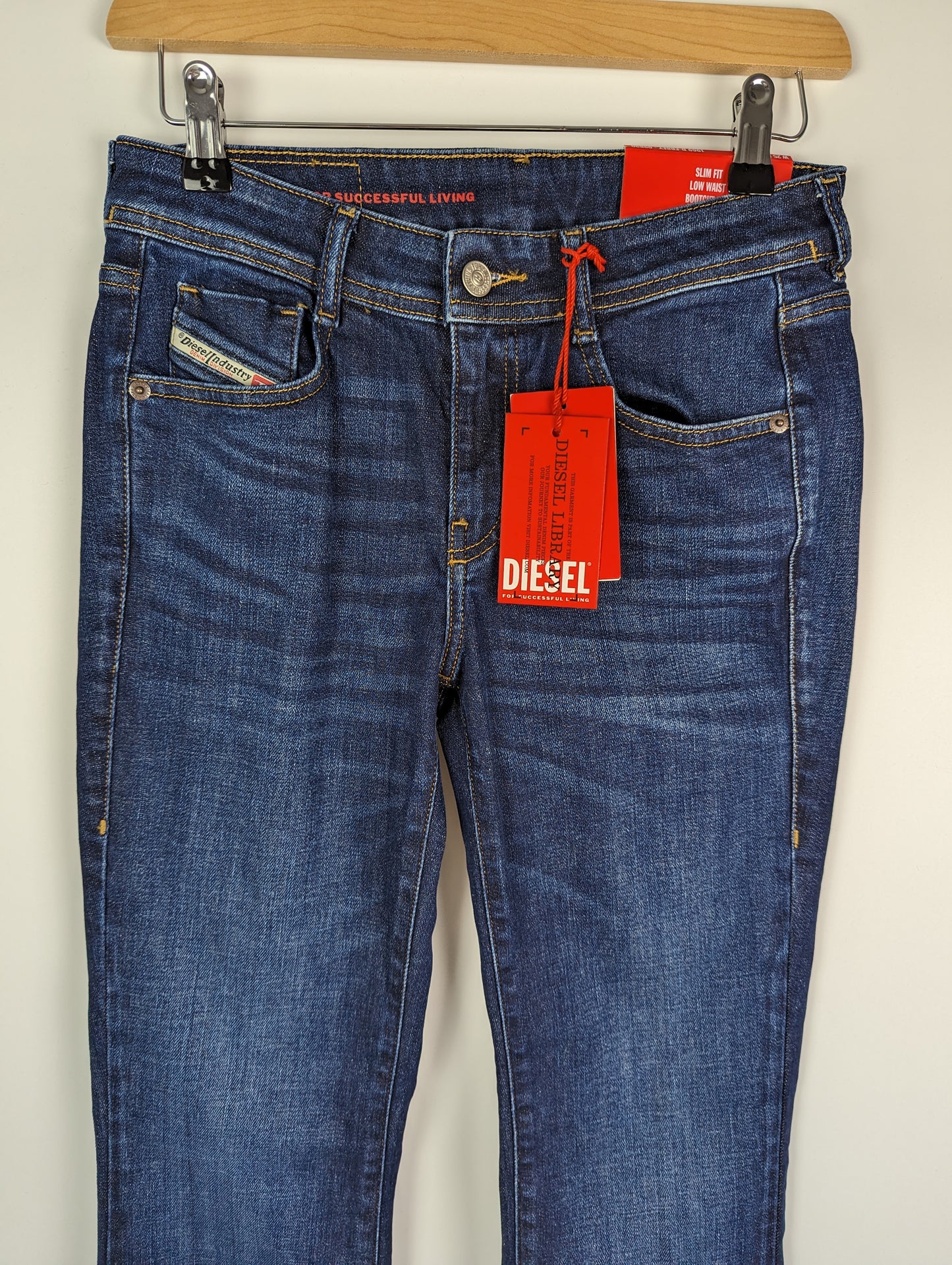 DIESEL Womens Ebbey Bootcut Jeans - Blue