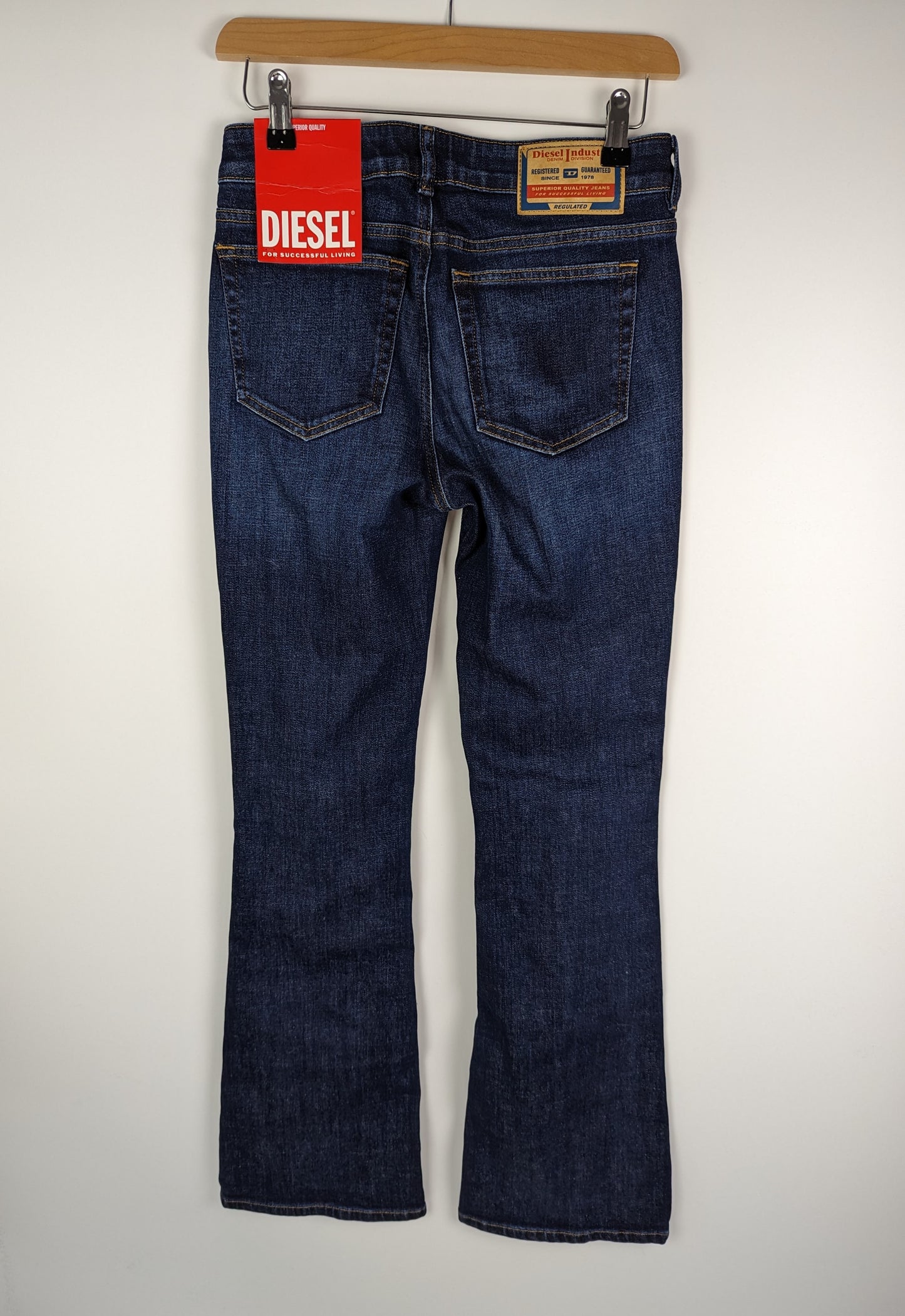 DIESEL Womens Ebbey Bootcut Jeans - Blue