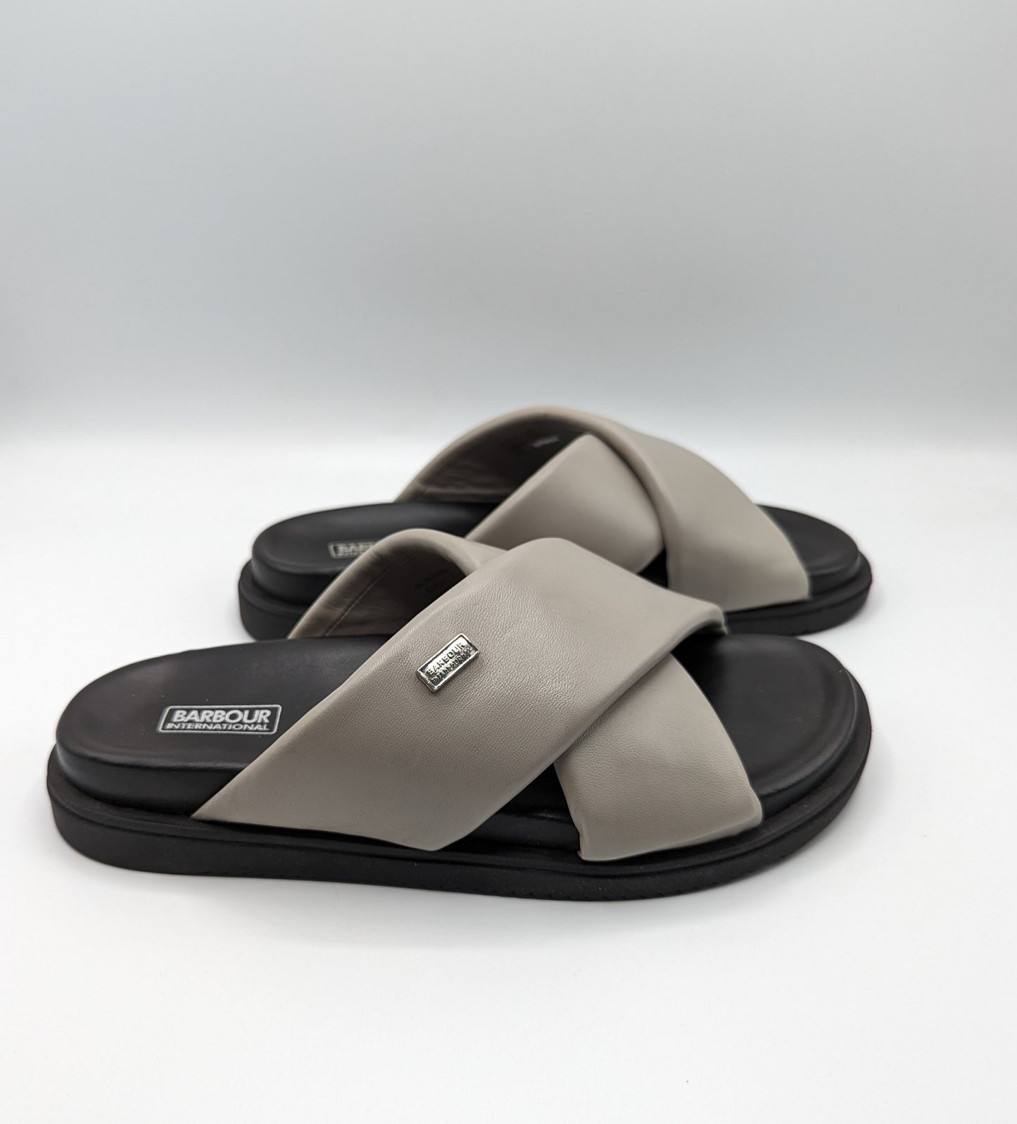 Barbour Womens LORIMER Mules / Sandals - Putty Grey