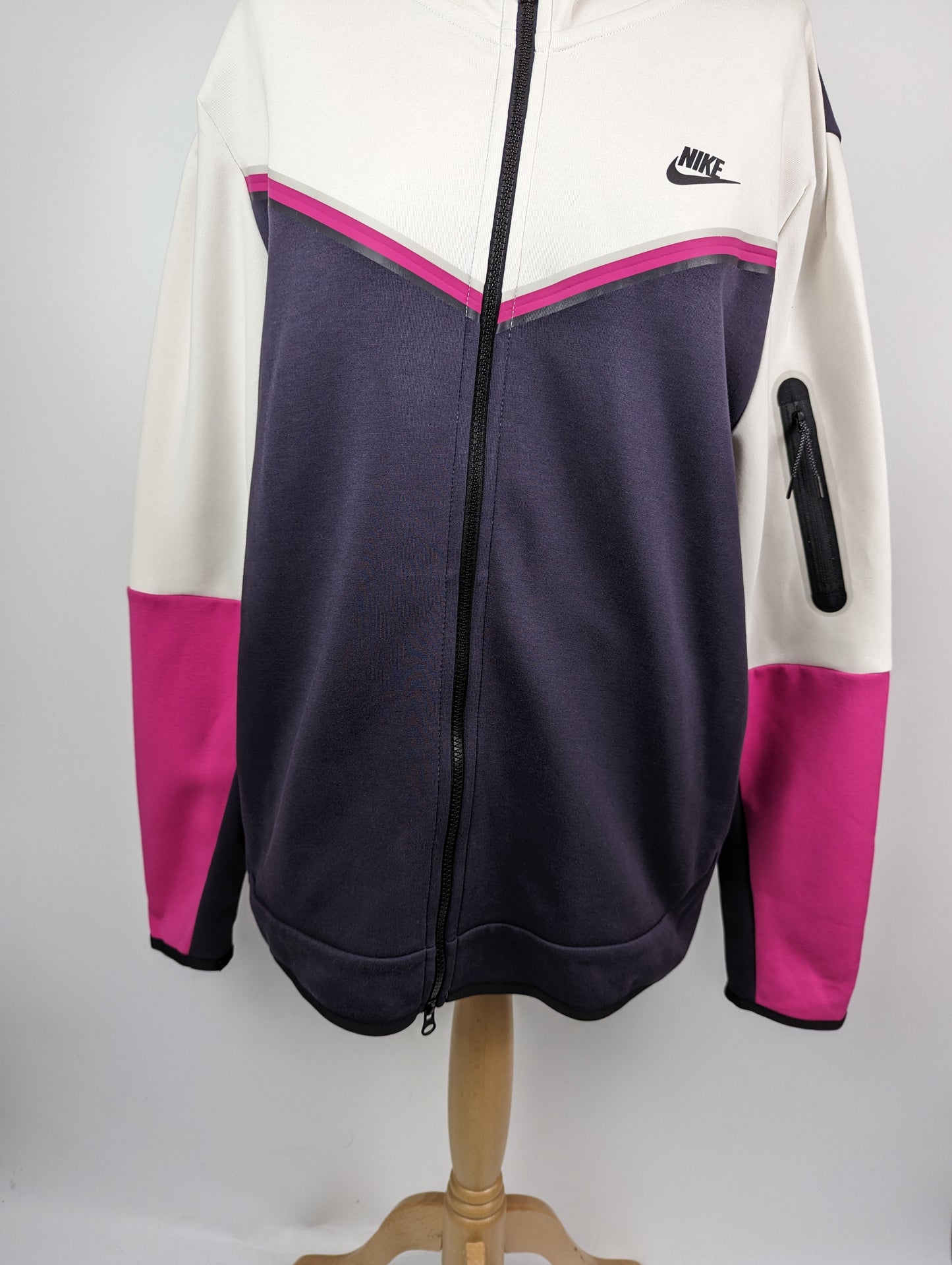 Nike Sportswear Mens Tech Fleece Full-Zip Hoodie -  PHANTOM/CAVE PURPLE/ACTIVE PINK