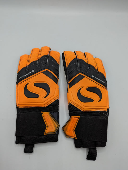 Sondico EliteProtech Mens Goalkeeper Gloves FingerSave - Orange/Black