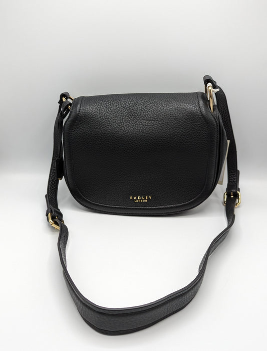 Radley York Walk Medium Flapover Cross Body Bag - black