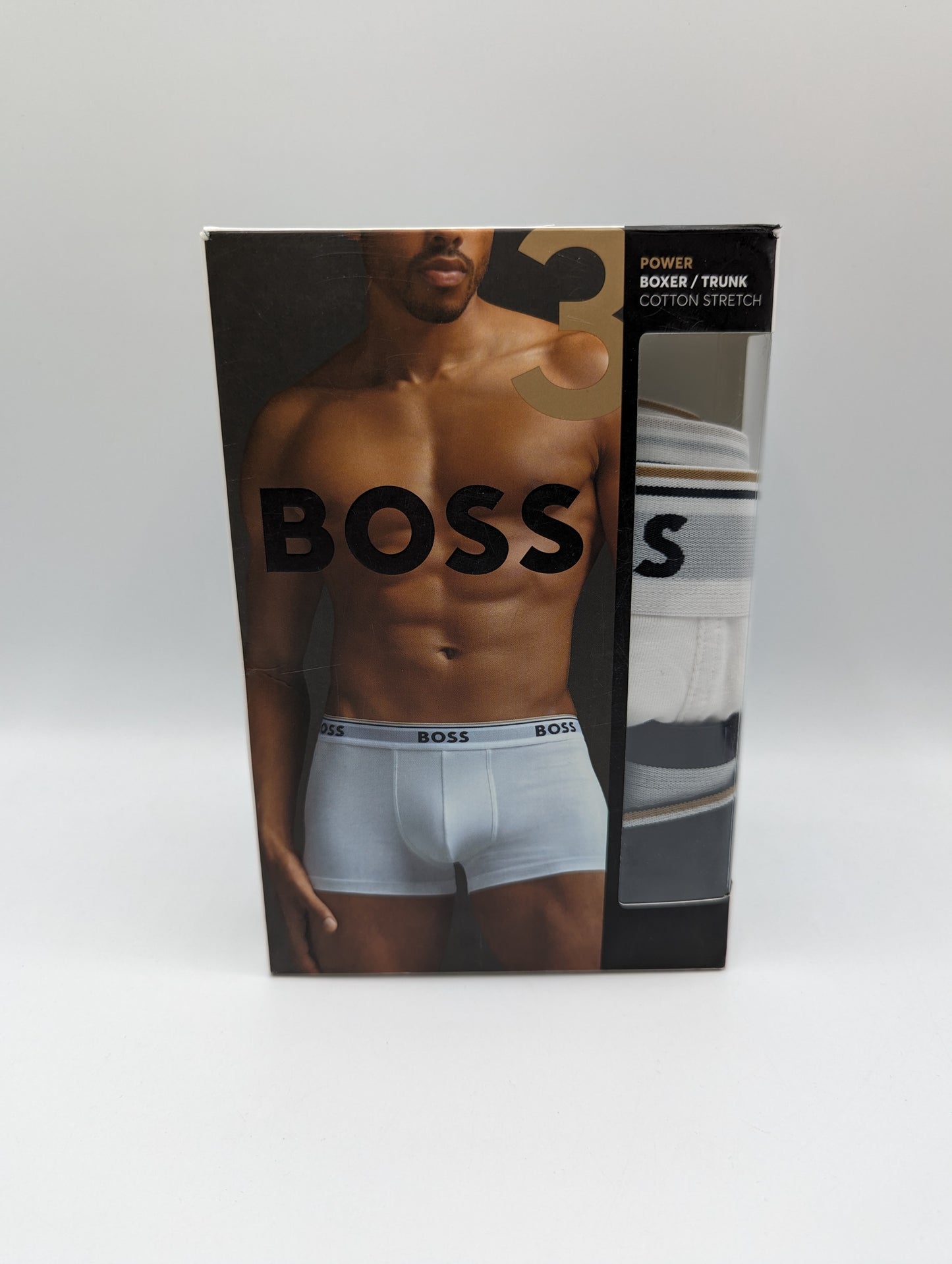 BOSS 2 Pack Bold Boxer Shorts - Black / White