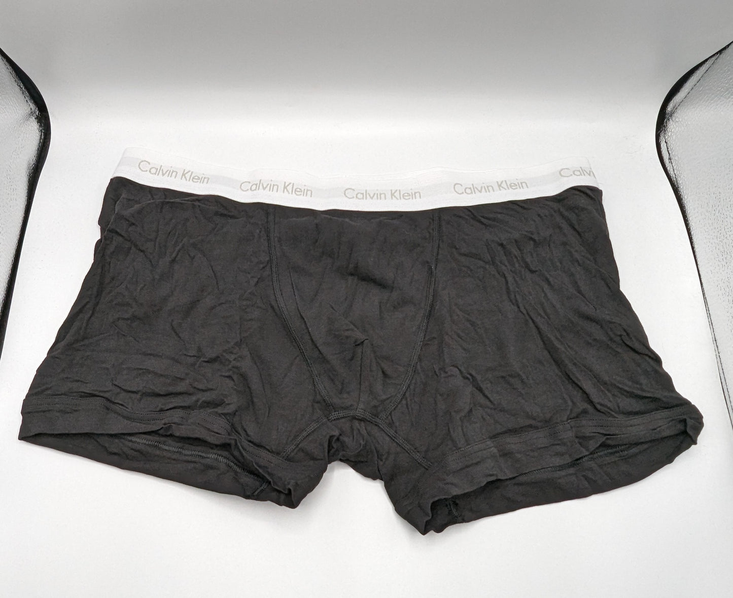 CALVIN KLEIN 3 Pack Cotton Stretch Big Boxer Trunks - Black