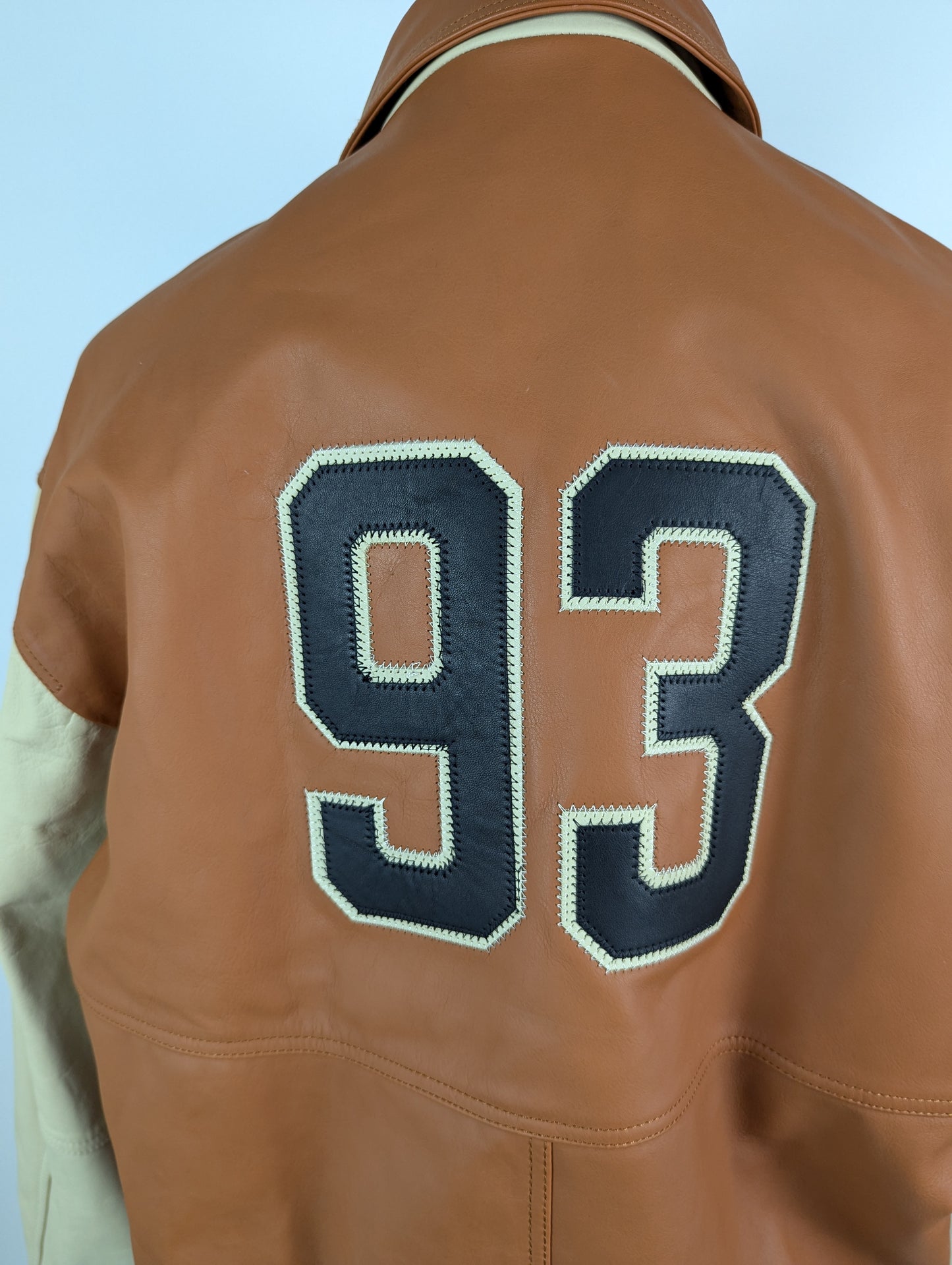 HUGO Mens Luganos Baseball Jacket - Orange / Brown