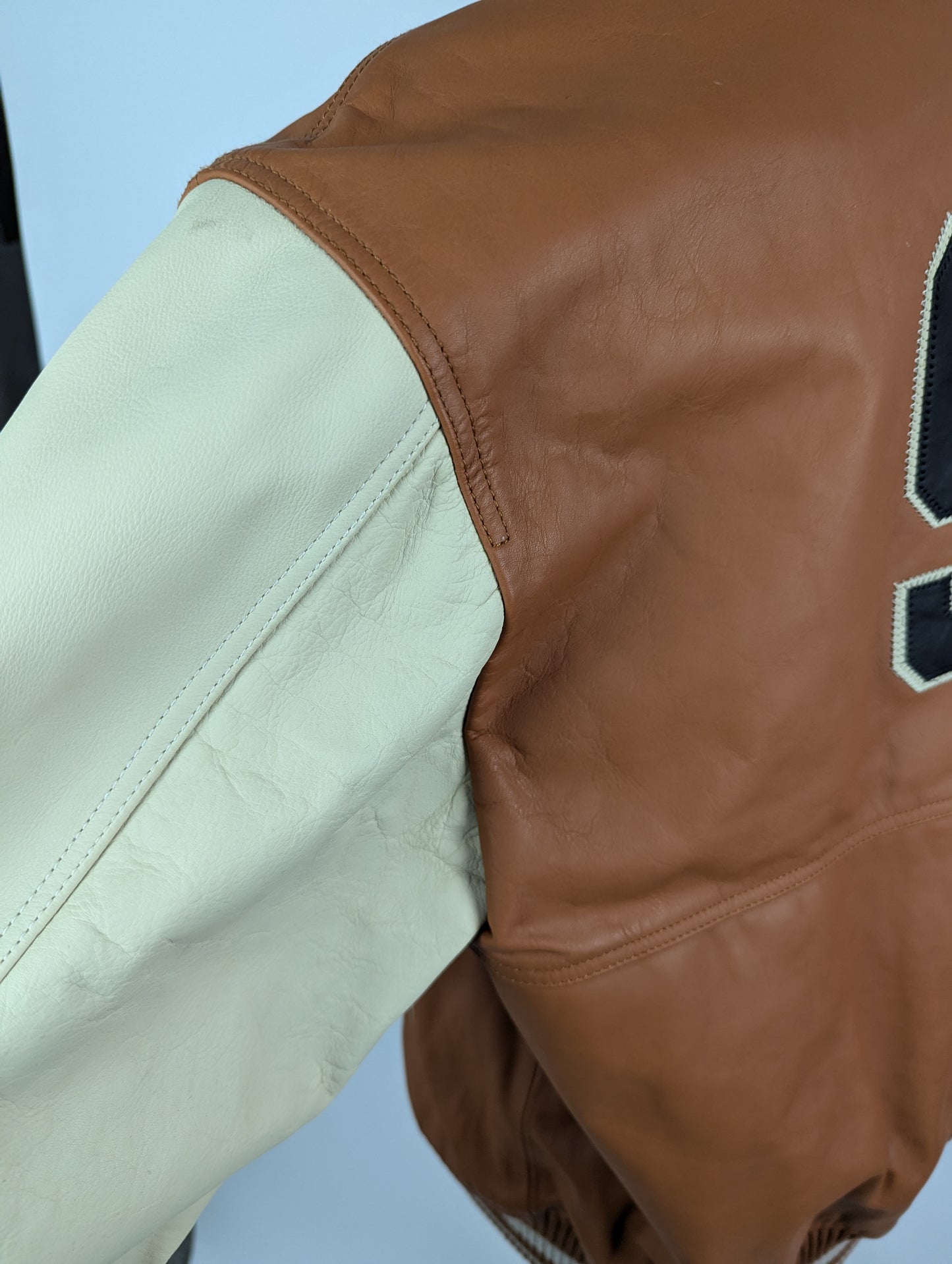 HUGO Mens Luganos Baseball Jacket - Orange / Brown