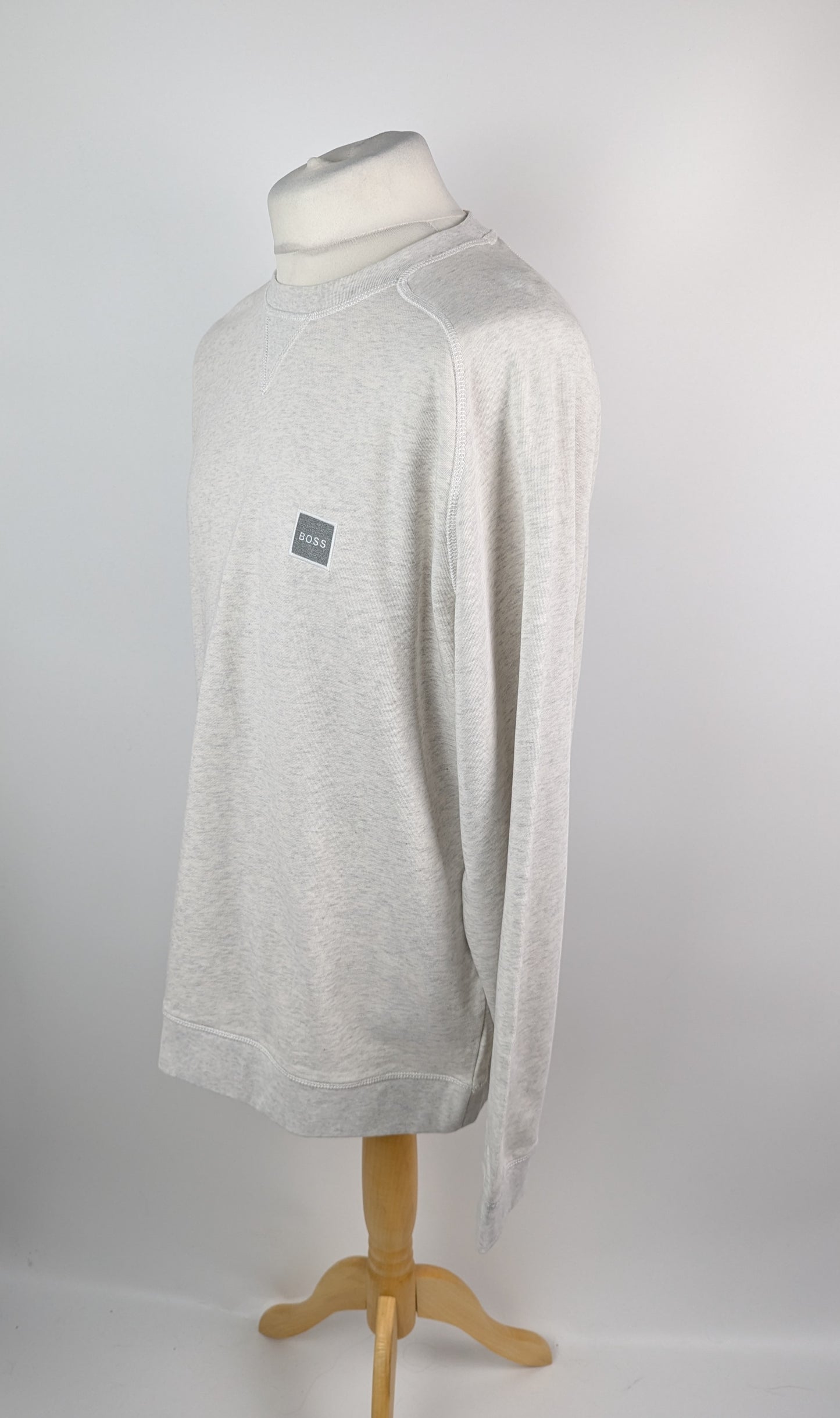 BOSS Westart Crew Mens Jumper - White / Grey