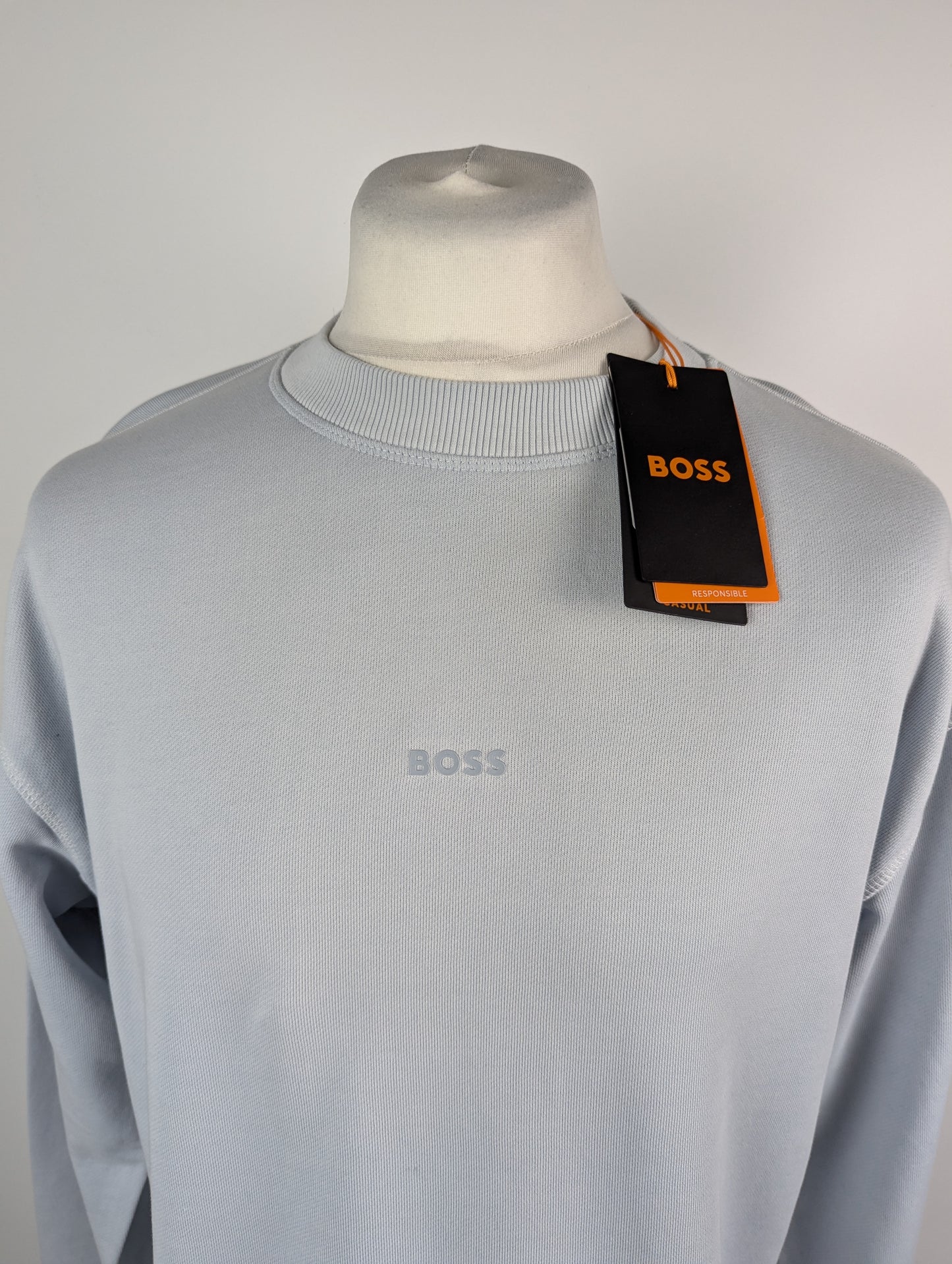 BOSS Wefade Mens Jumper - Blue