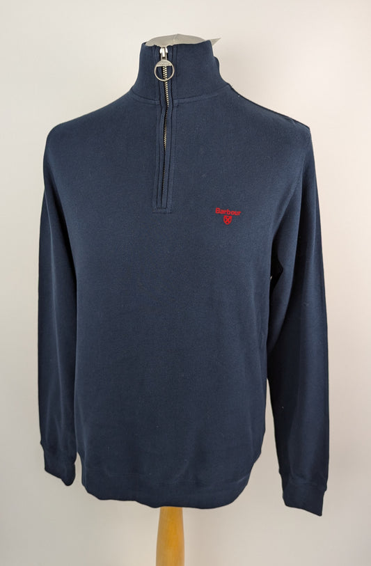 BARBOUR Nico Mens Half-Zip Jumper - Blue