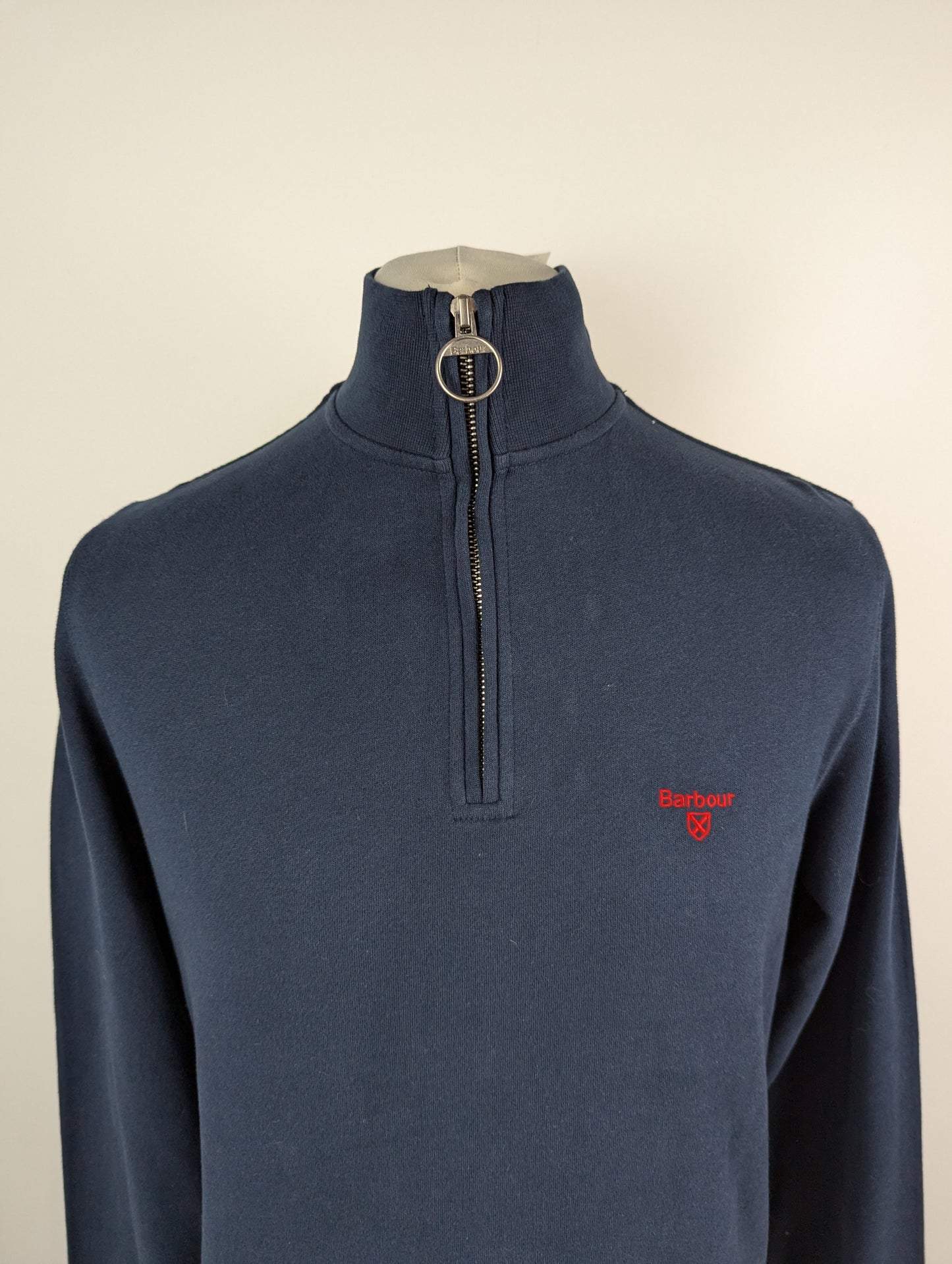 BARBOUR Nico Mens Half-Zip Jumper - Blue