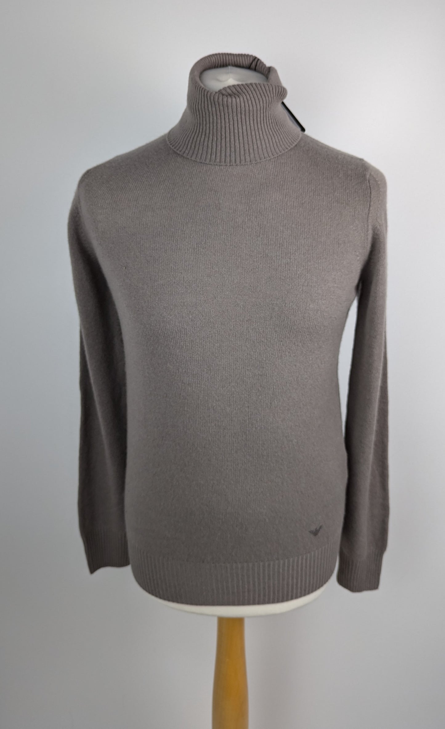 EMPORIO ARMANI Mens 100% Cashmere Jumper - Brown Talpa