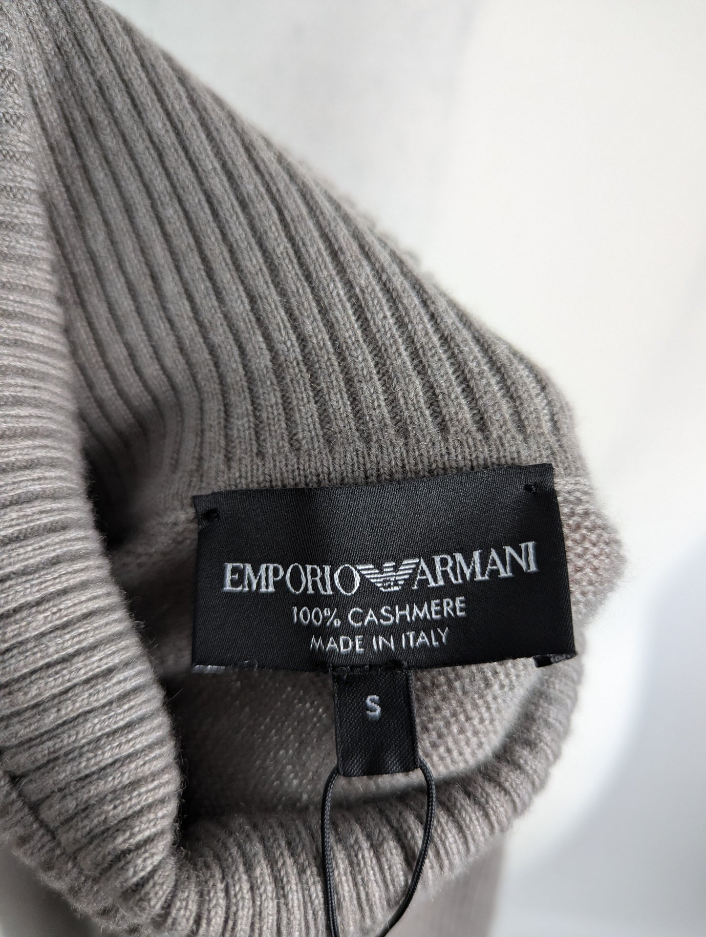 EMPORIO ARMANI Mens 100% Cashmere Jumper - Brown Talpa