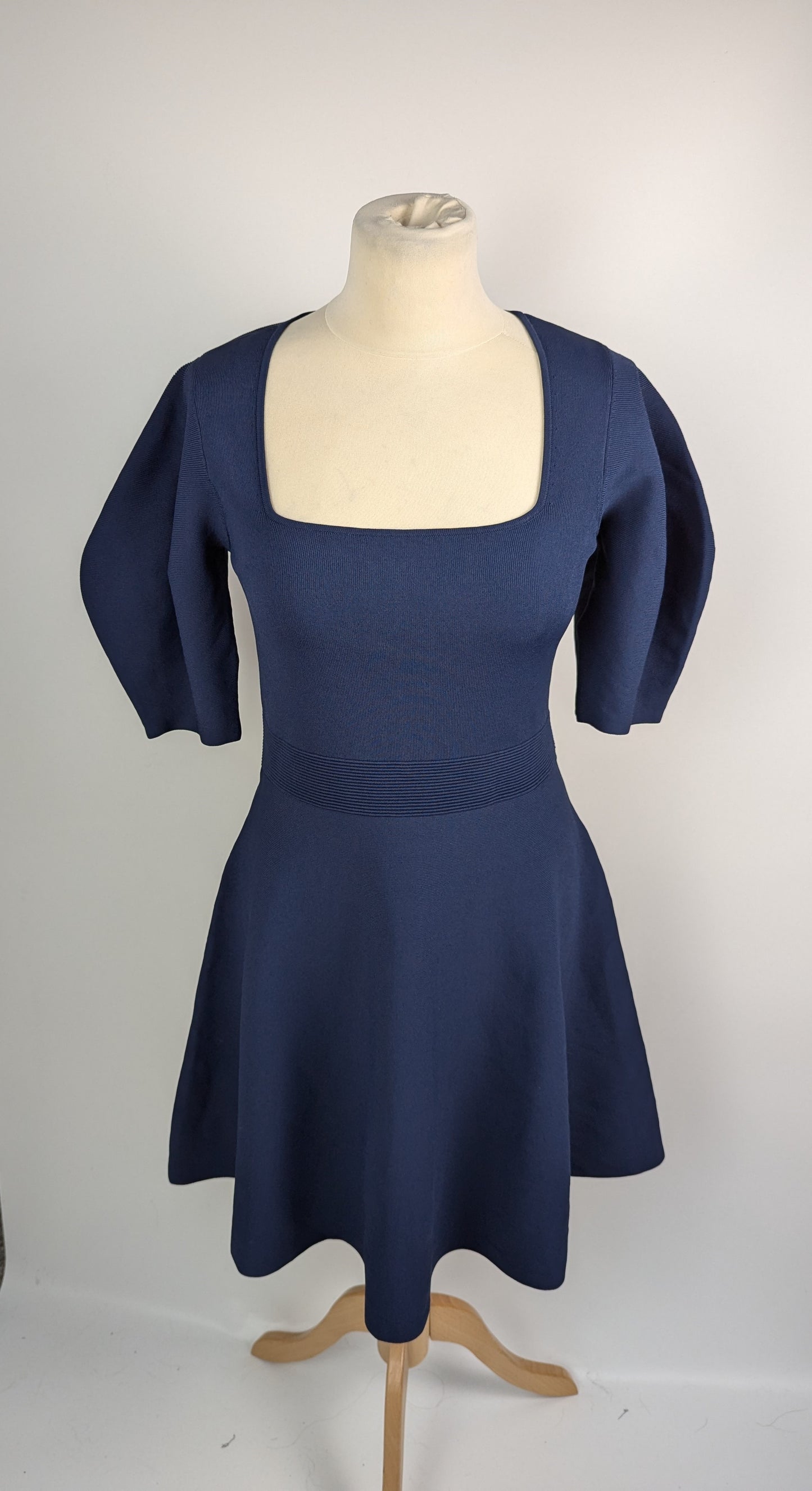 TED BAKER Hayliy Puff Sleeve Skater Dress - Blue